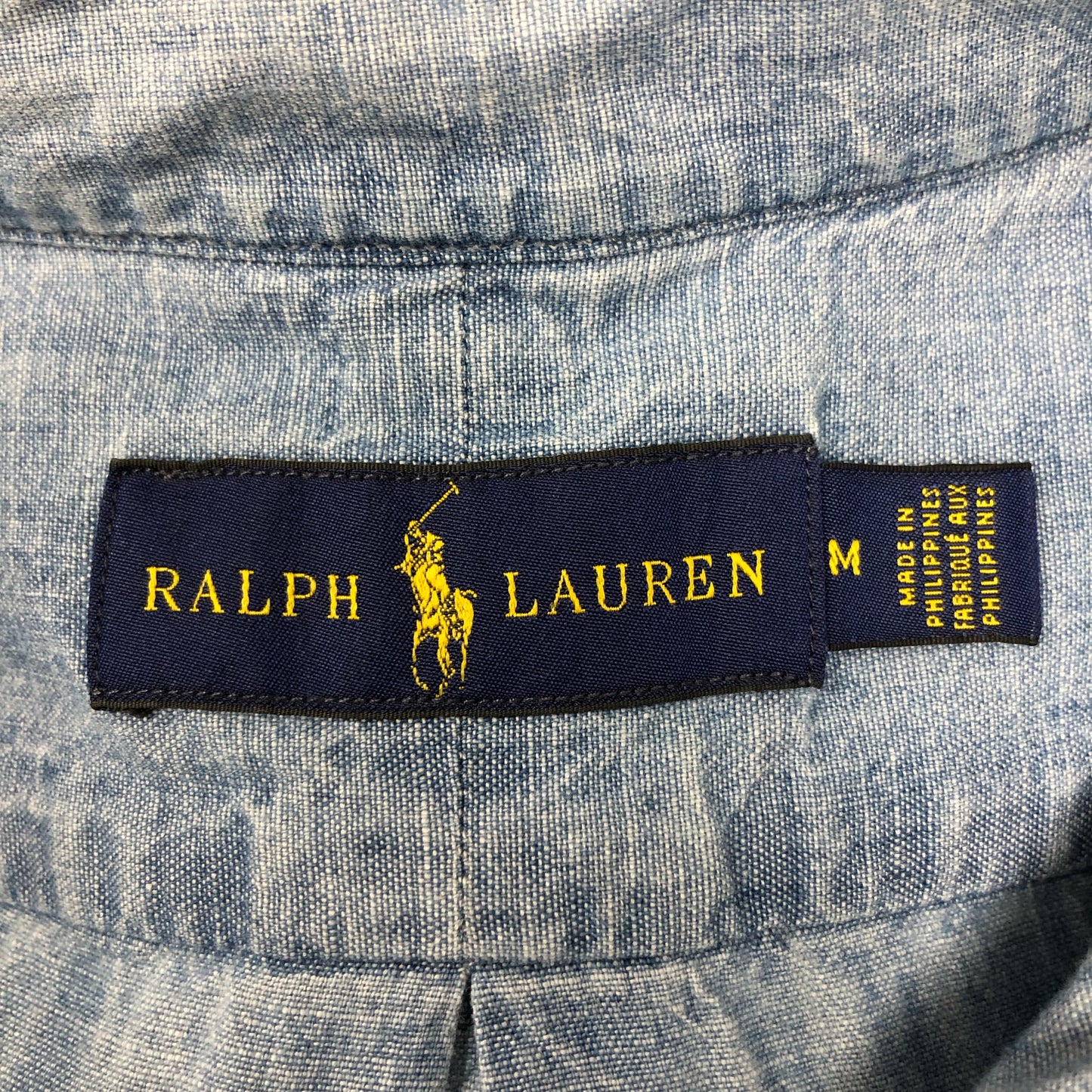 Camisa de botones Polo Ralph Lauren 🏇🏼 de jeans en color Celeste y logo en azul Talla M Entalle Regular