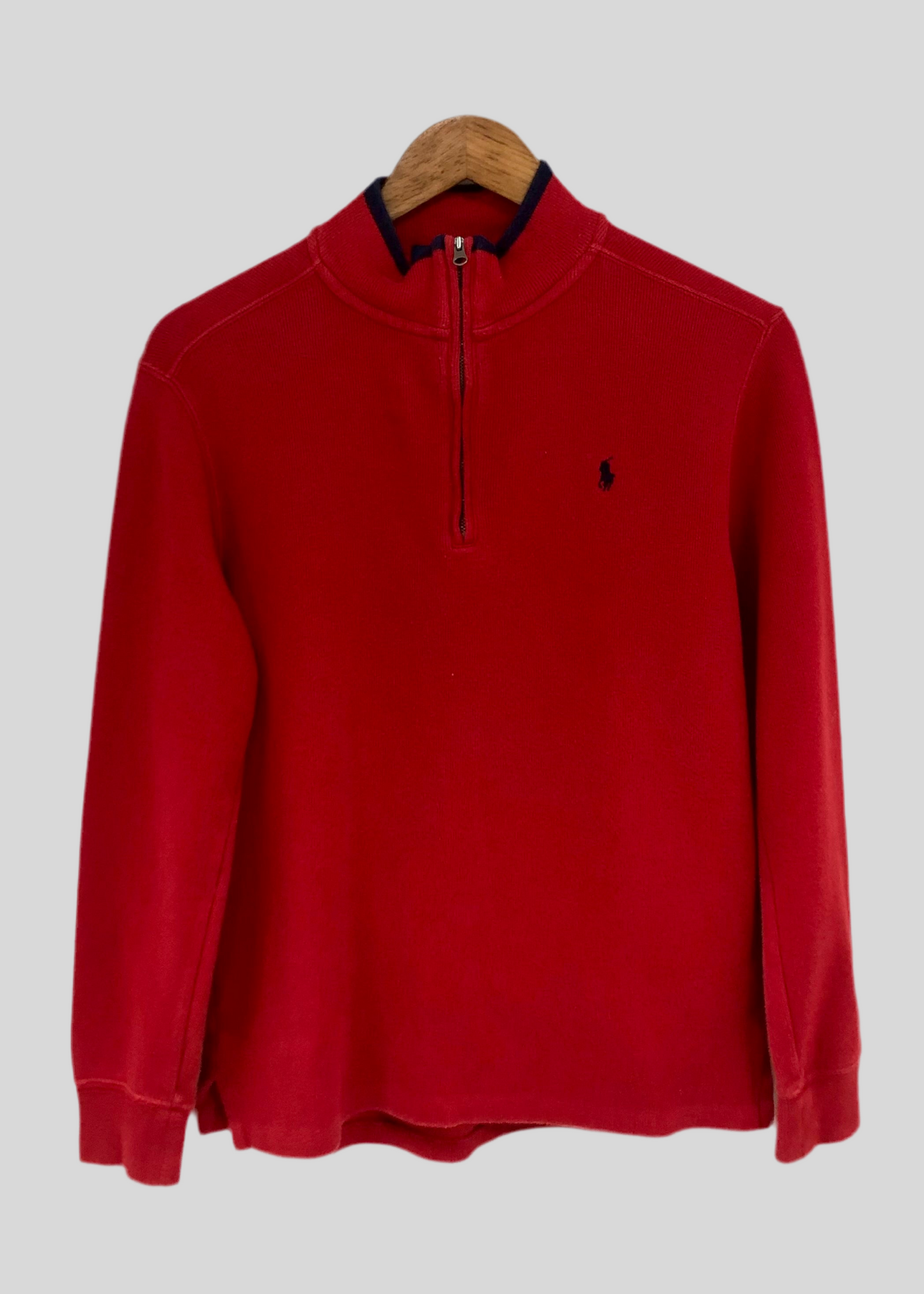 Sueter Jersey de niño Polo Ralph Lauren 🏇🏼 color rojo con logo azul navy Talla L