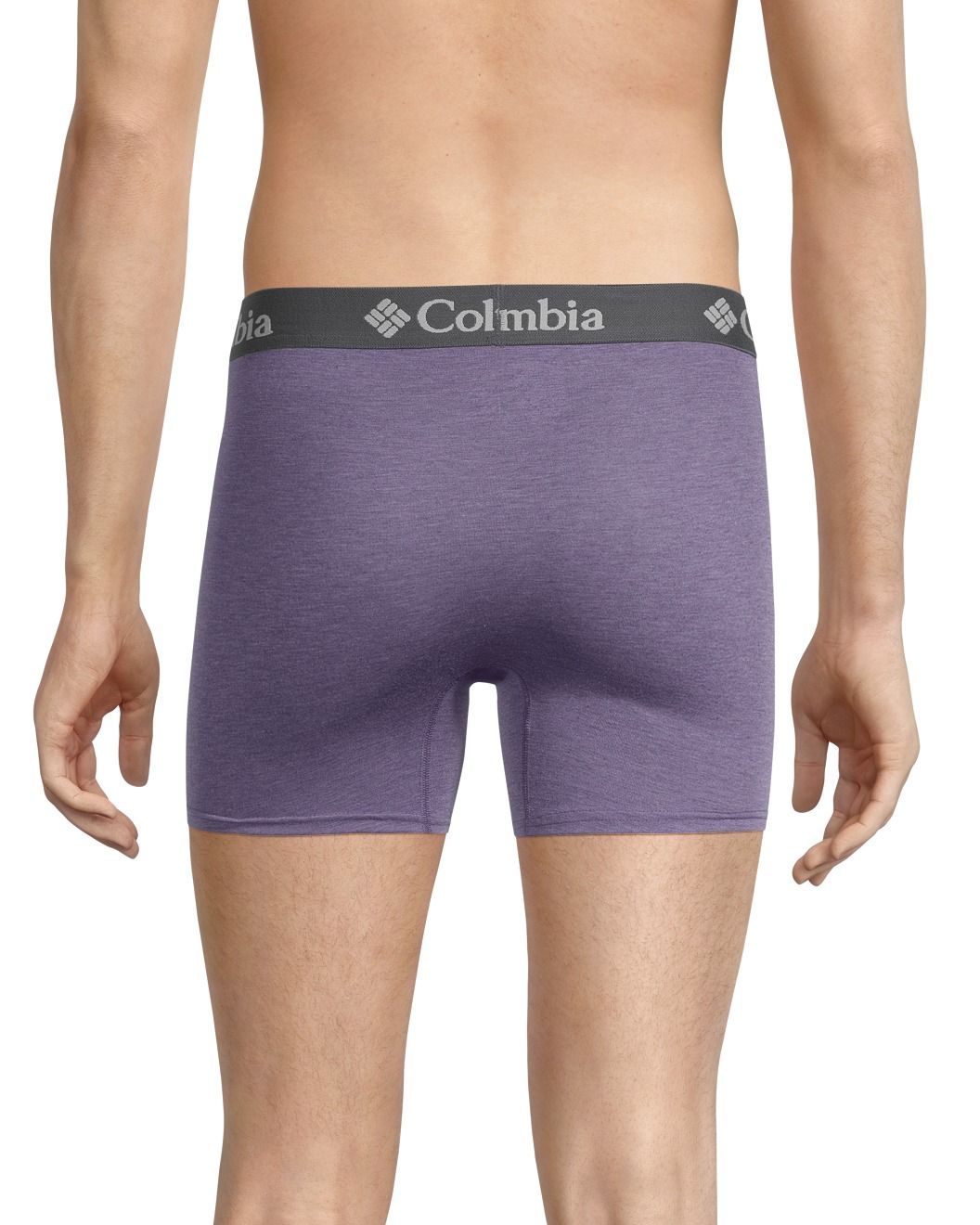 Combo de 3 Boxers Briefs Columbia 🔷 Tela de algodón stretch color morado, azul y gris Talla XL