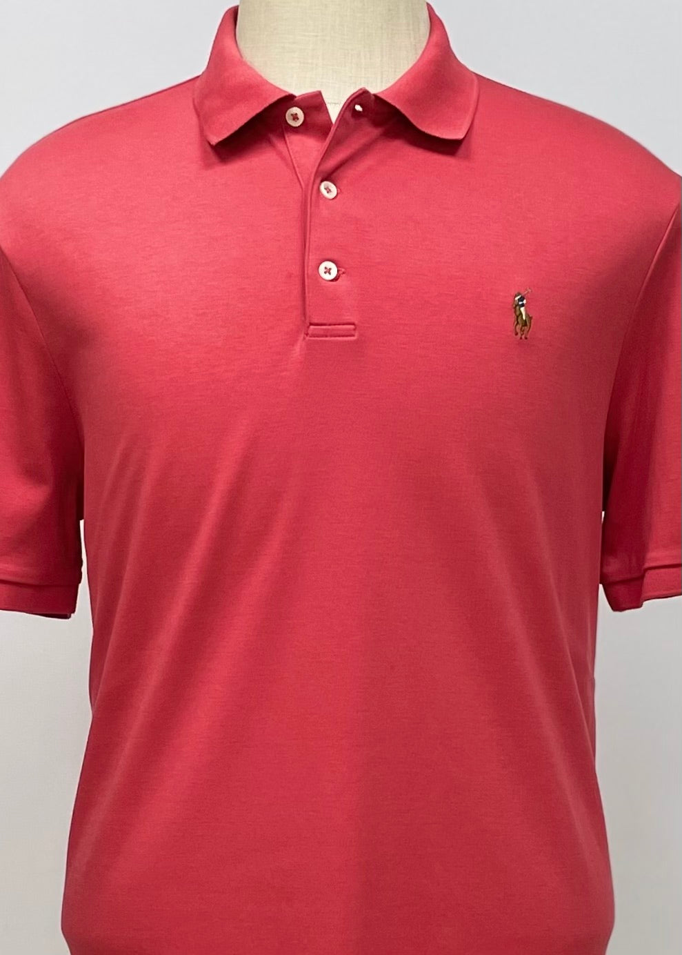 Camiseta Polo Ralph Lauren 🏇🏼 color rosado magenta Talla L Entalle Clásico