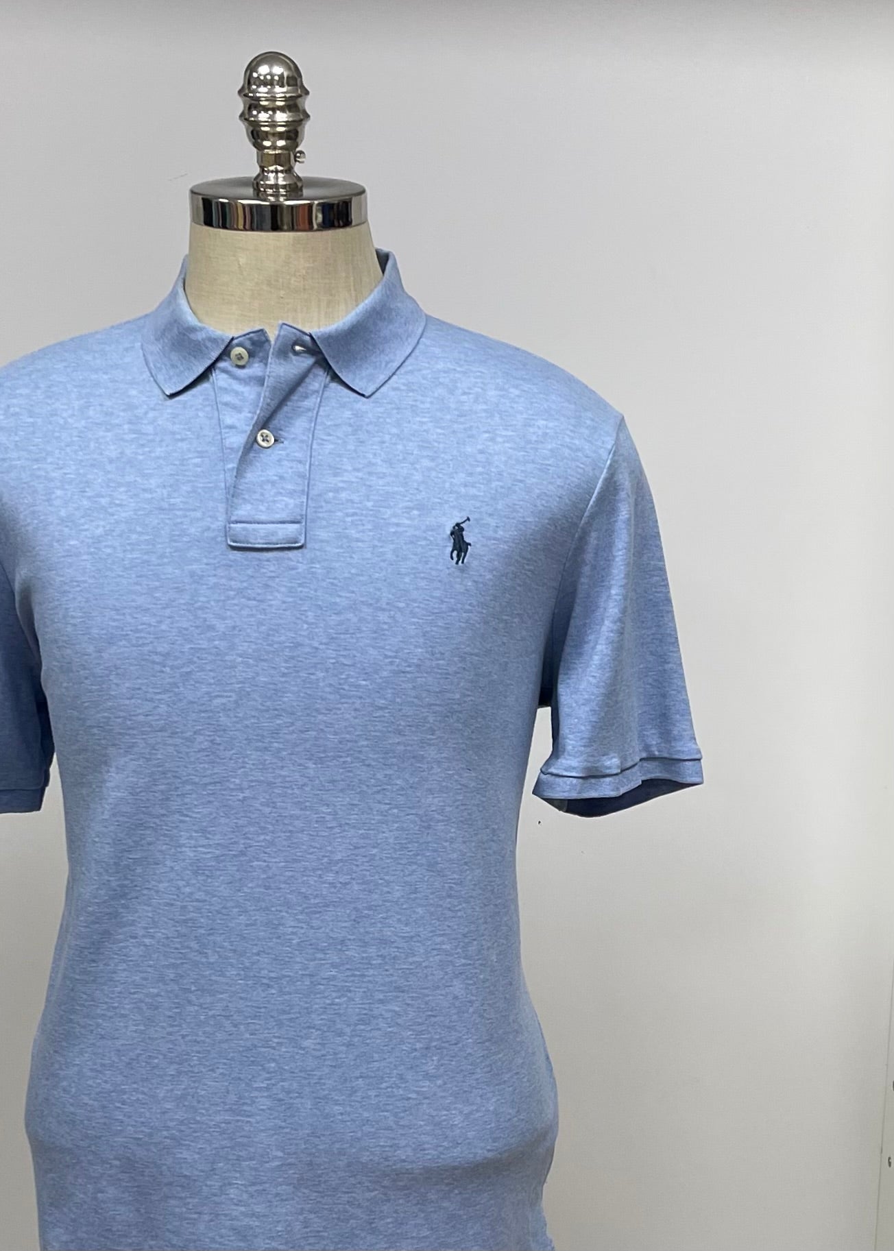 Camiseta Polo Ralph Lauren 🏇🏼 Pima color Celeste Talla L Entalle Clásico