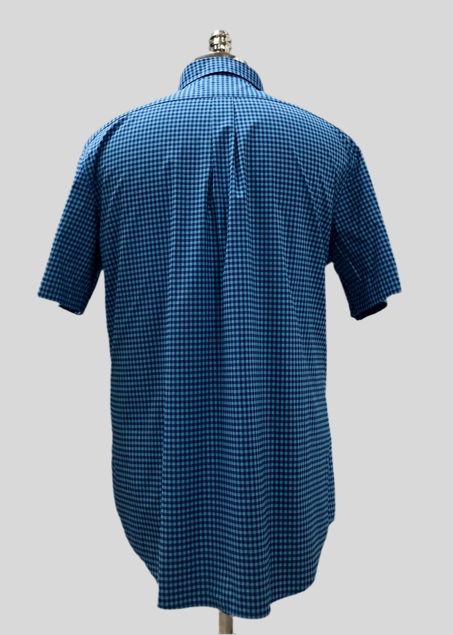 Camisa de botones Vineyard Vines 🐳 Performance de cuadros gingham en color celeste y azul navy Talla L Entalle Clásico