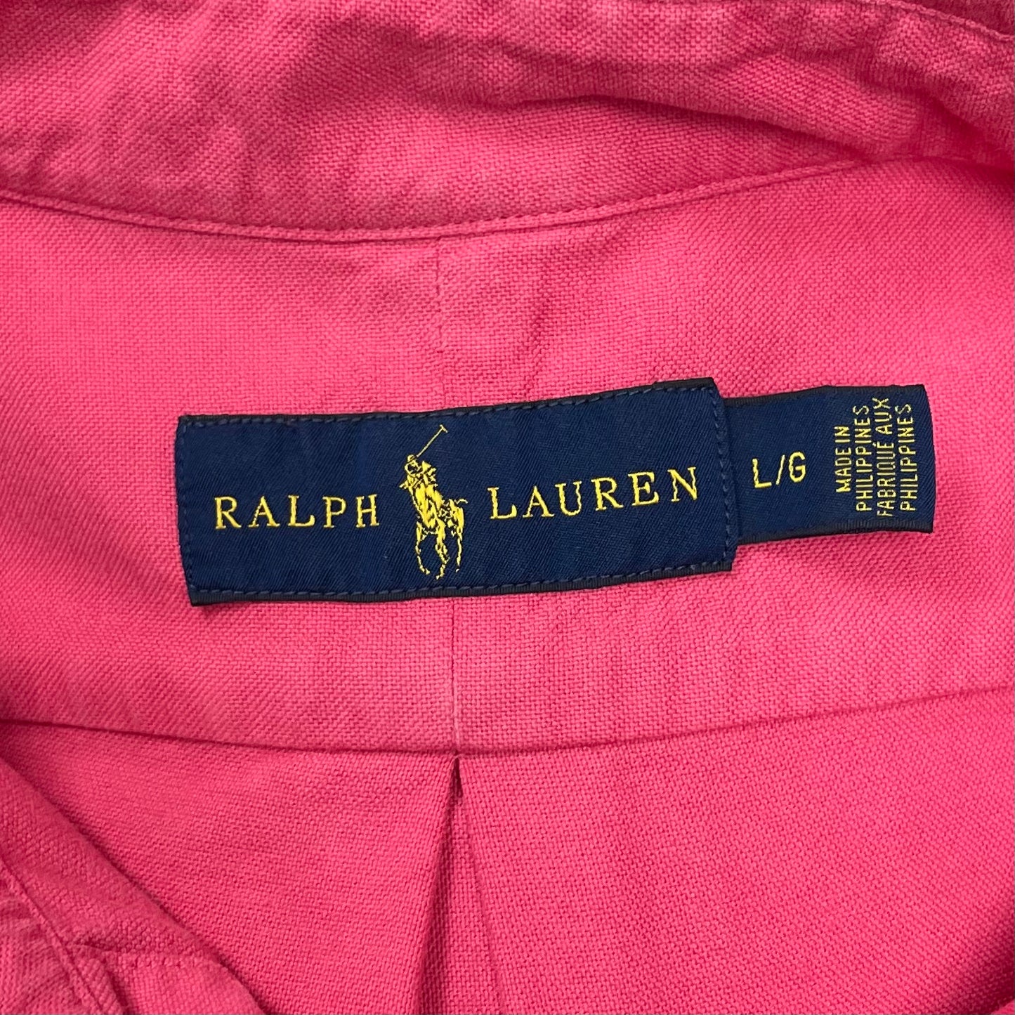 Camisa de botones Polo Ralph Lauren 🏇🏼 Oxford en color rosado magenta Talla L Entalle Regular