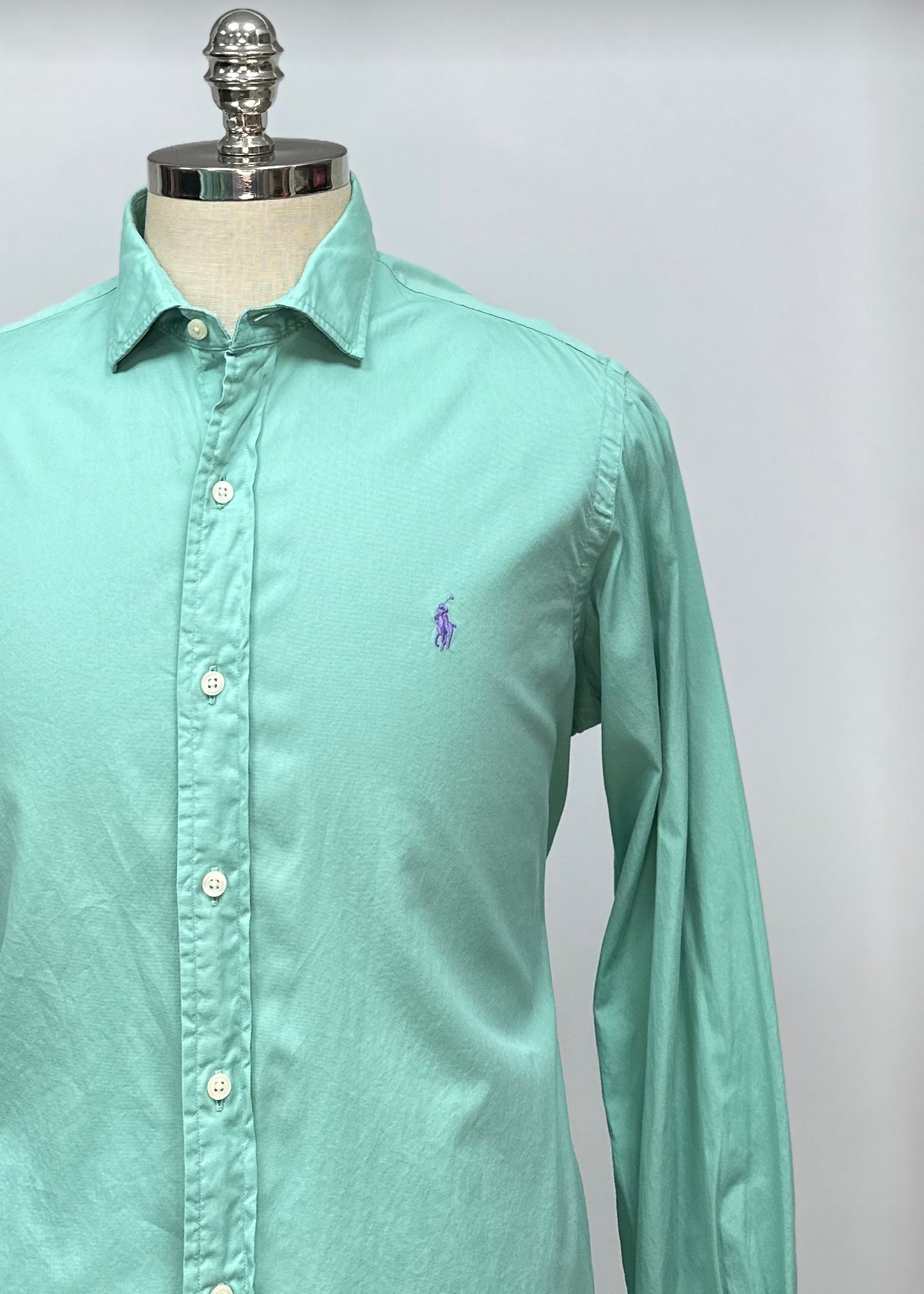 Camisa de botones Polo Ralph Lauren 🏇🏼 en color verde claro Talla S Entalle Regular