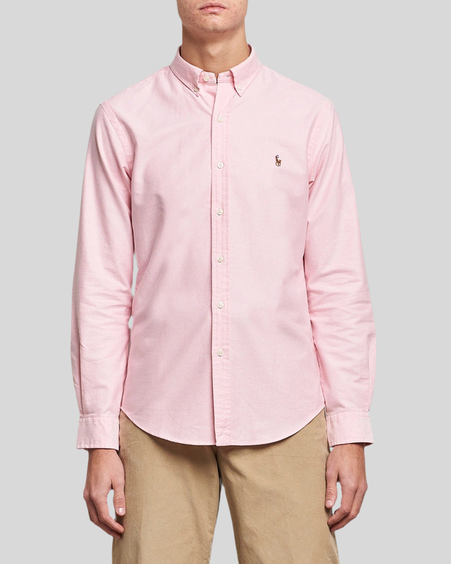 Camisa de botones Polo Ralph Lauren 🏇🏼 Oxford en color rosado claro Talla S Clásico