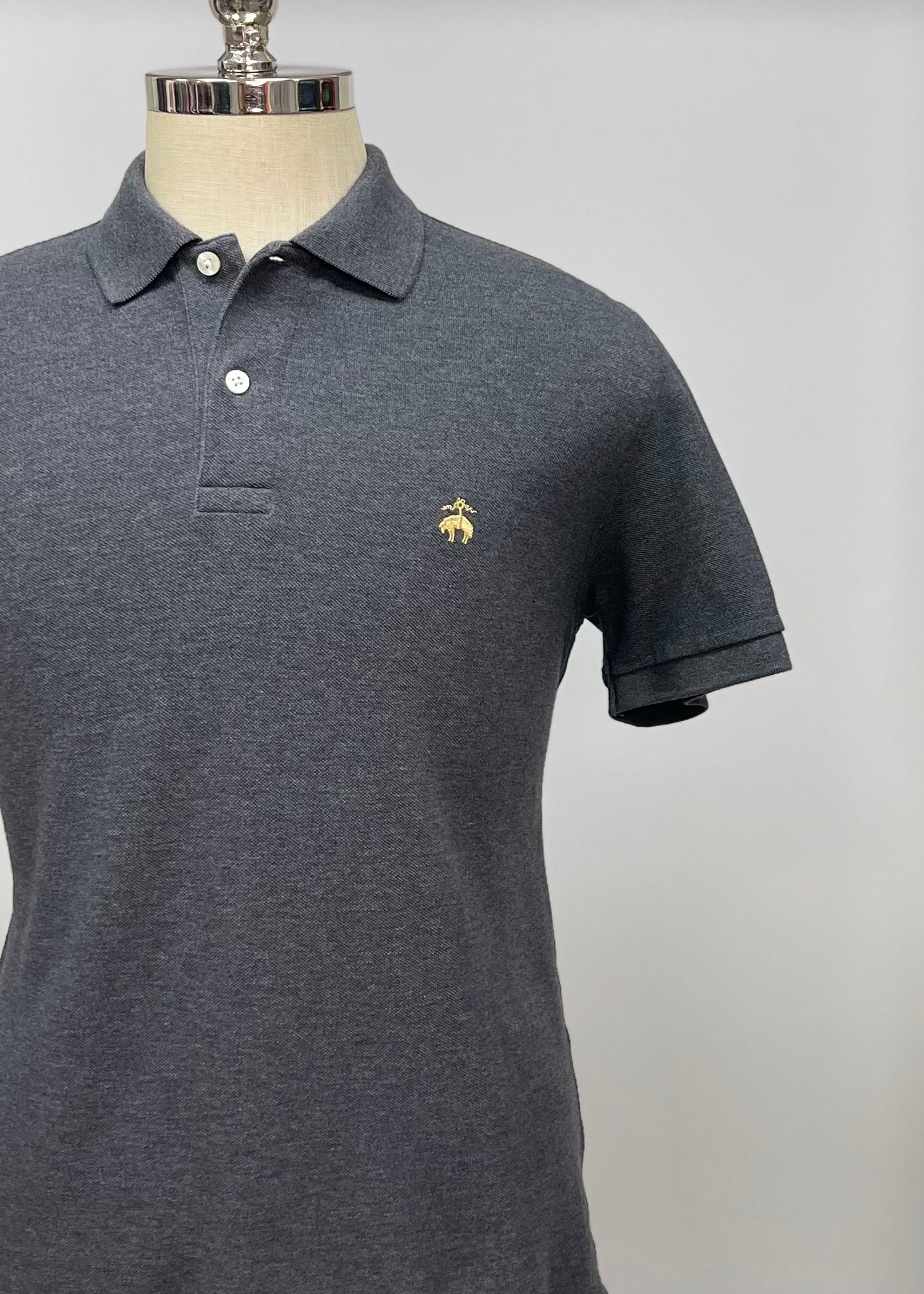 Camiseta Polo Brooks Brothers 🐑 color gris oscuro Talla L Slim Fit