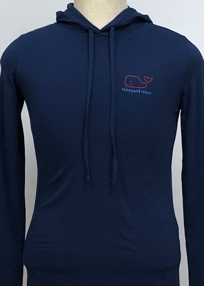 Camiseta con capucha Vineyard Vines 🐳 color azul navy con Diseño de Ballena Talla XS