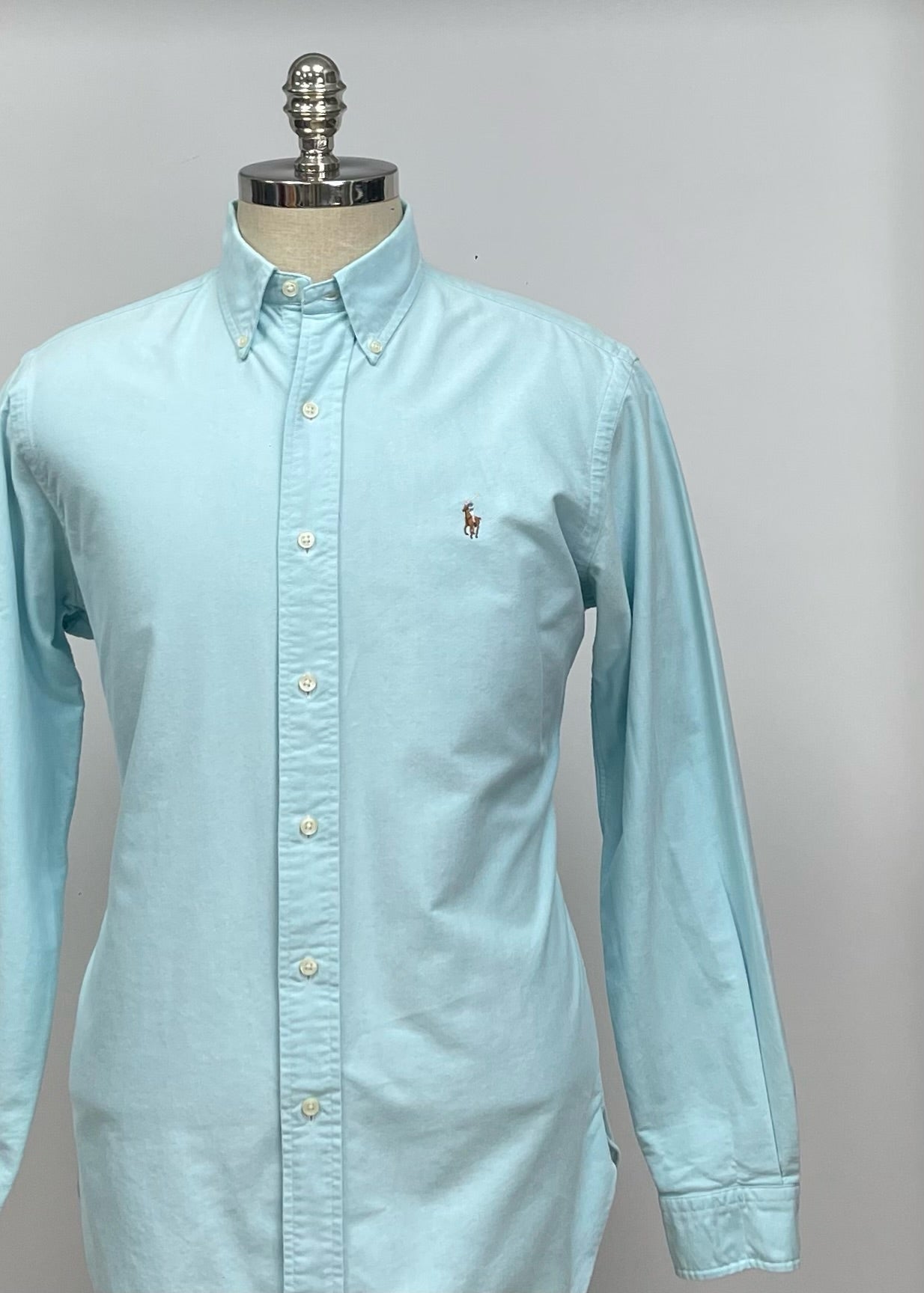 Camisa de botones Polo Ralph Lauren 🏇🏼 Oxford en color turquesa claro Talla M Entalle Clásico