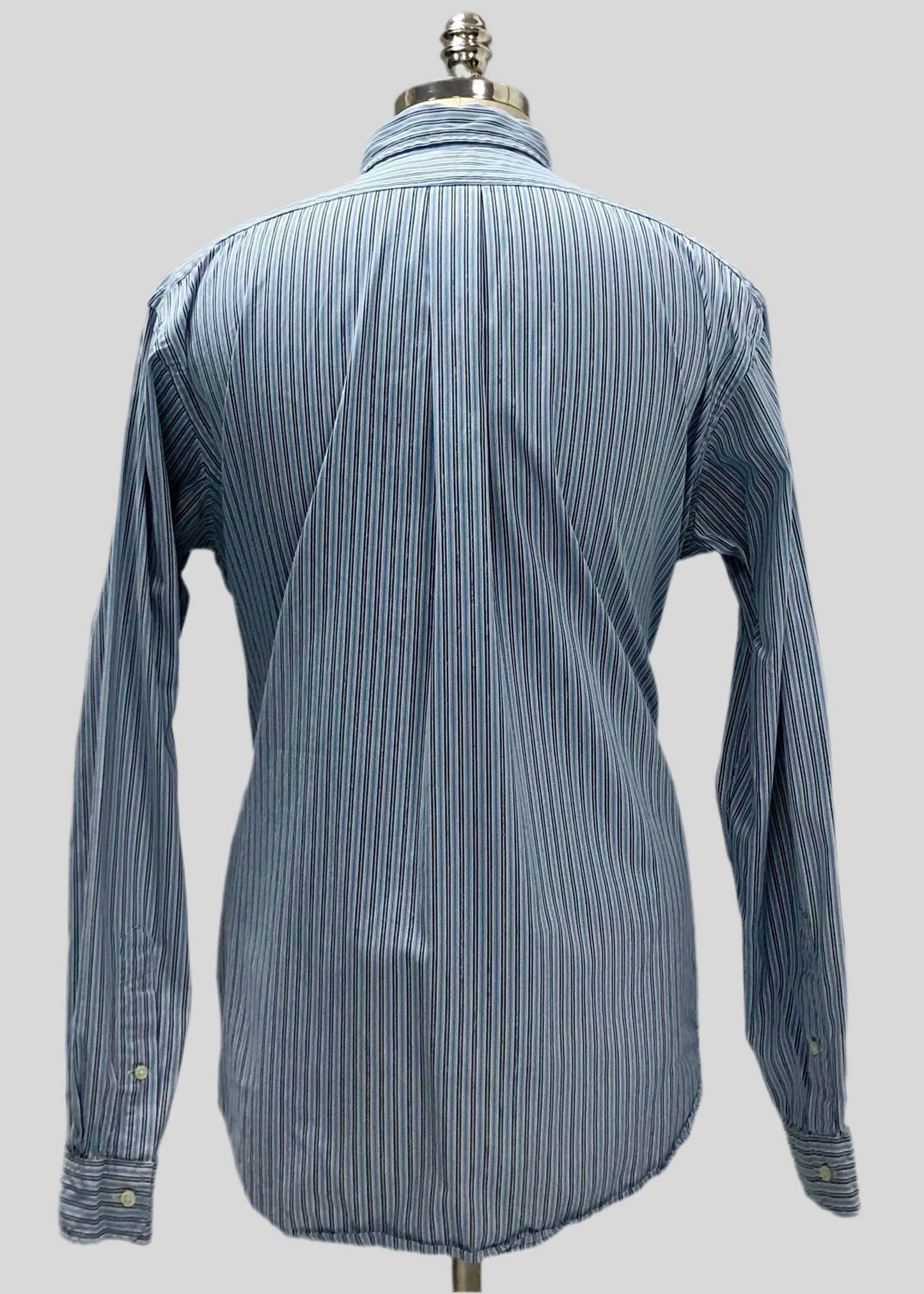 Camisa de botones Polo Ralph Lauren 🏇🏼 de rayas en color celeste, azul navy y blanco Talla XL Entalle Clásico