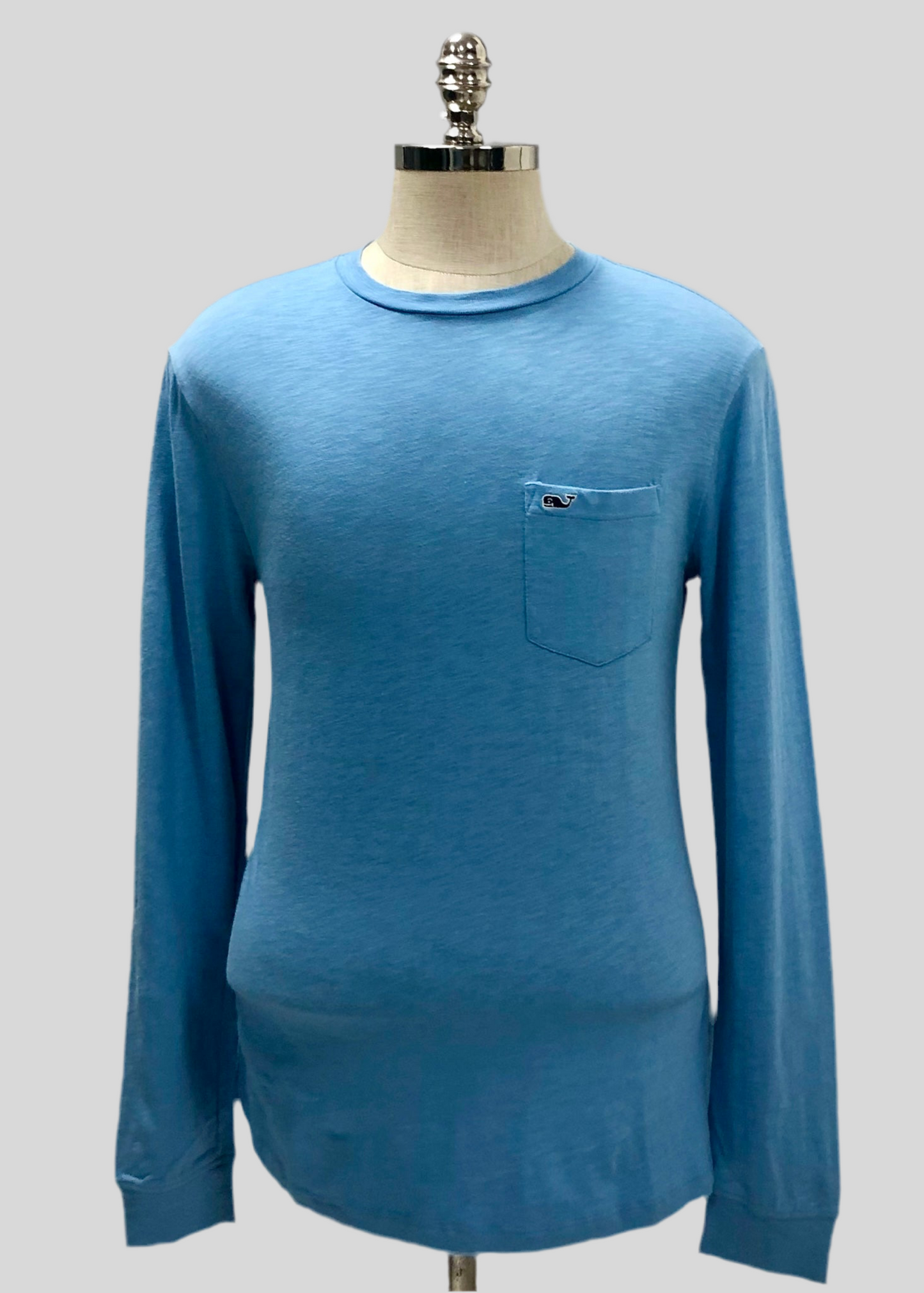 Camiseta cuello redondo Vineyard Vines 🐳 color celeste manga larga Talla S