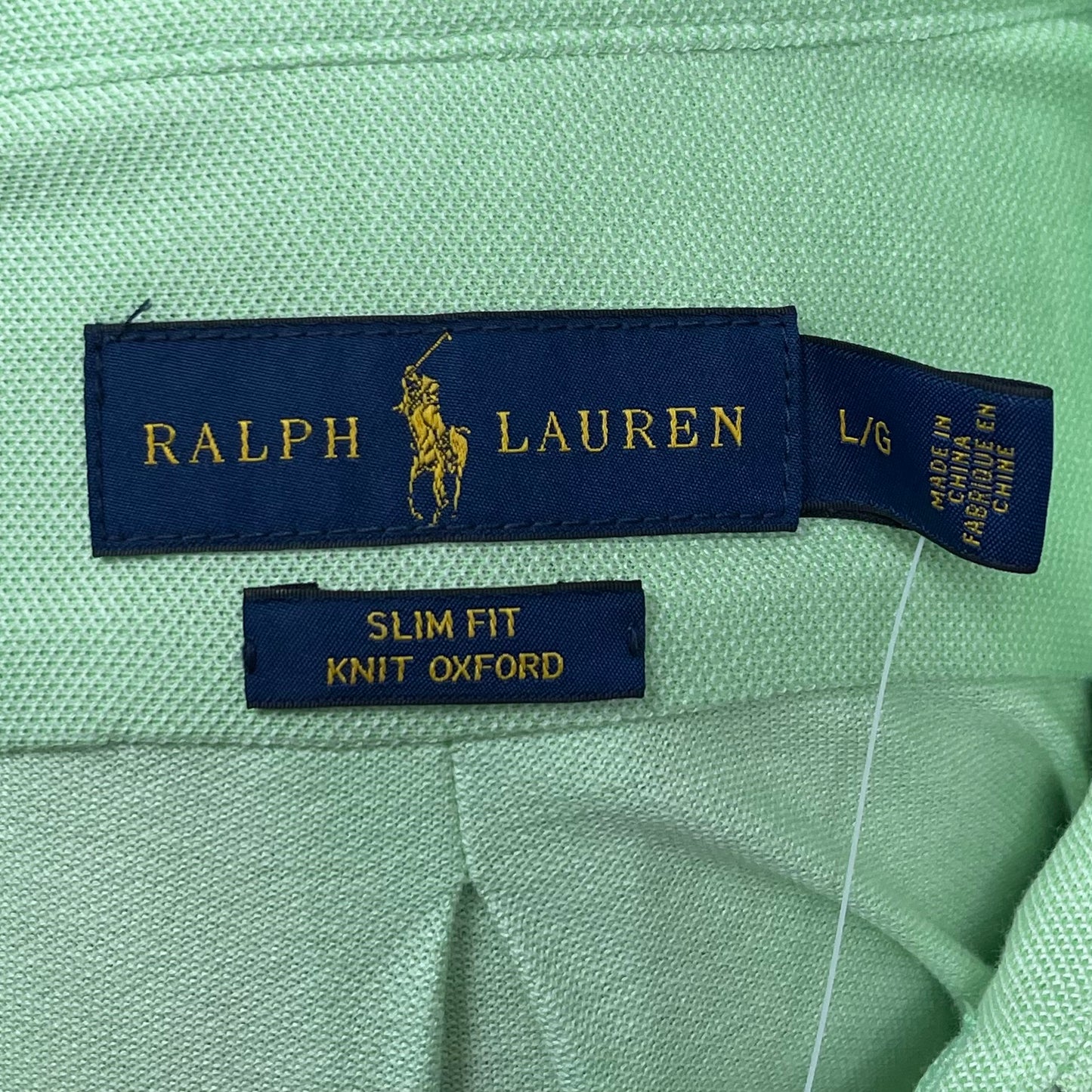 Camisa Polo Ralph Lauren 🏇🏼 Tela camiseta (Featherweight Mesh) en color verde Talla L Entalle Slim Fit