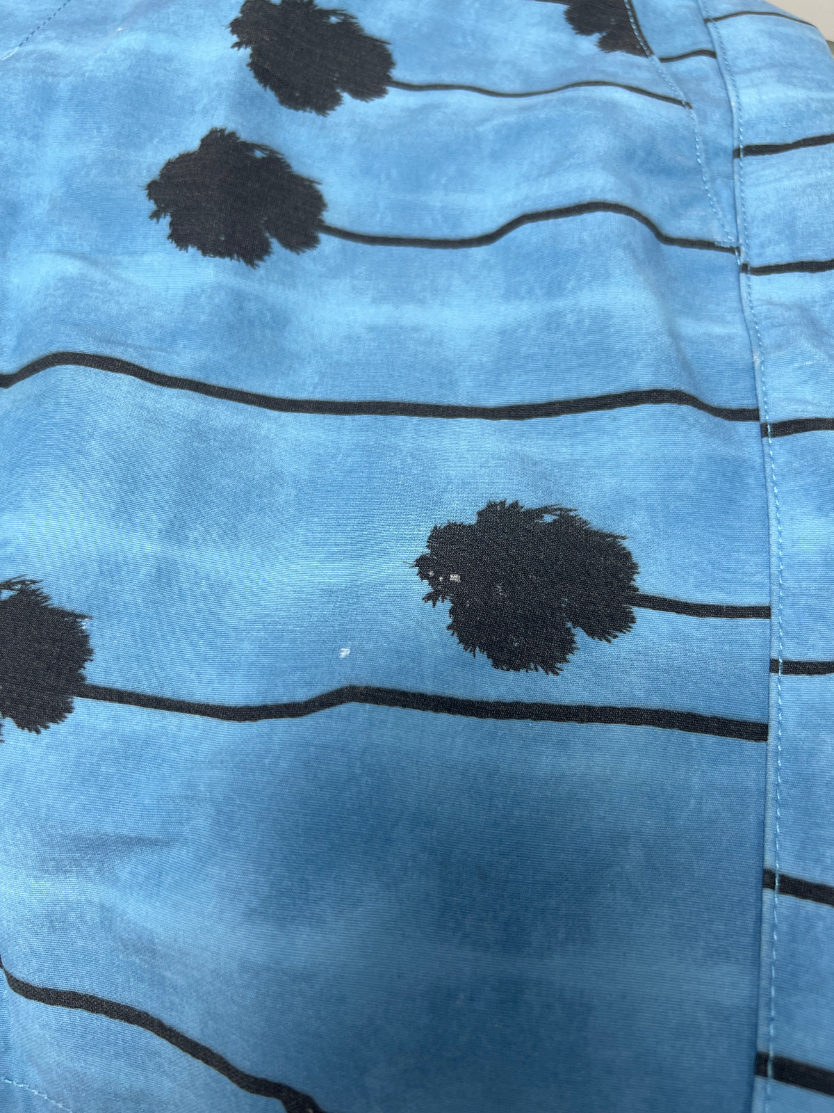 Short Casual Hurley 🏄🏽‍♂️ color Celeste con diseño con palmeras talla 32 (ver descripción)