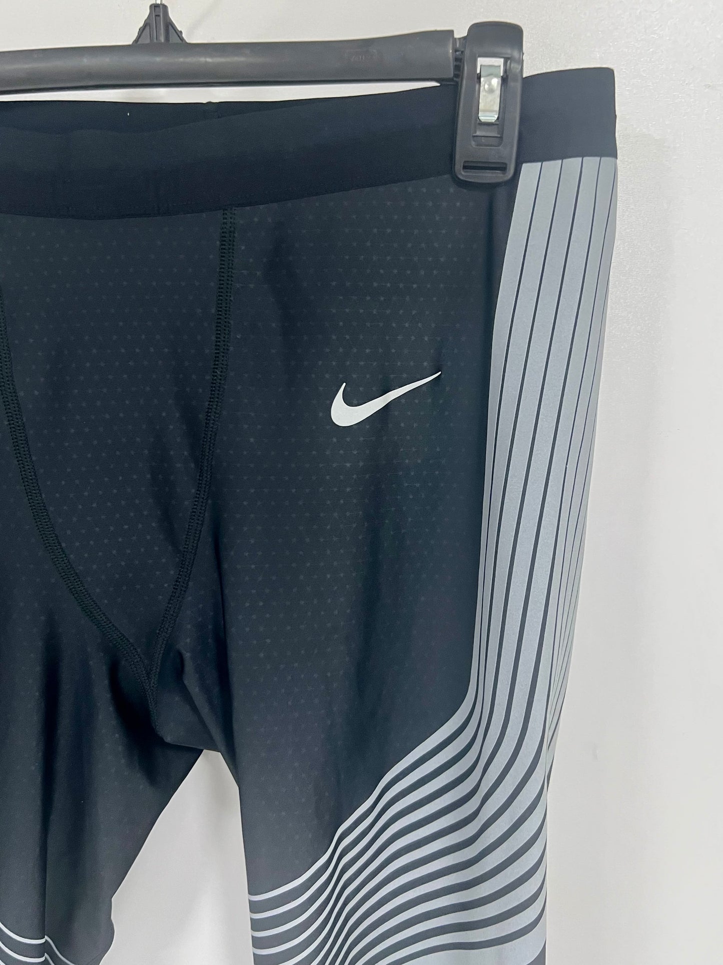 Mallas de entrenamiento licra Nike ✔️ Pro Dri-FIT de hombre color negro con diseño lineal en gris Talla XL