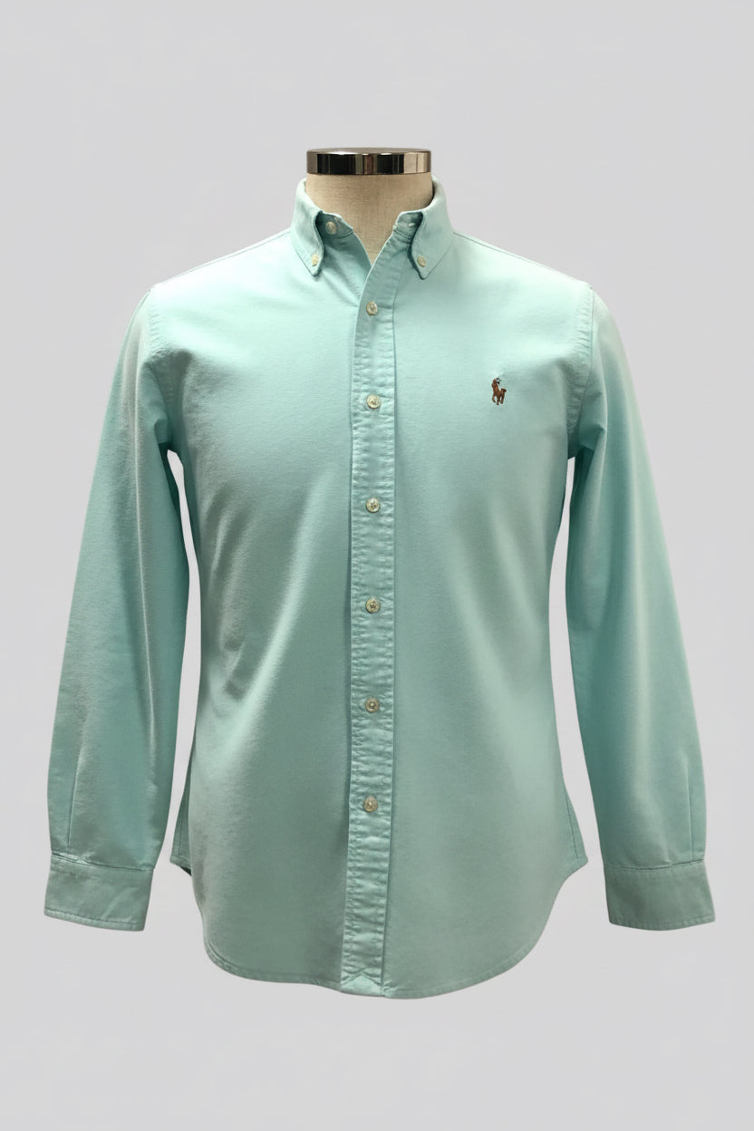Camisa de botones en color turquesa claro Polo Ralph Lauren 🏇🏼 Talla S Entalle Custom Fit