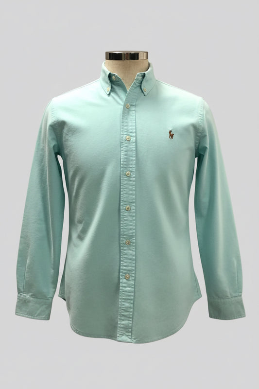 Camisa de botones en color turquesa claro Polo Ralph Lauren 🏇🏼 Talla S Entalle Custom Fit