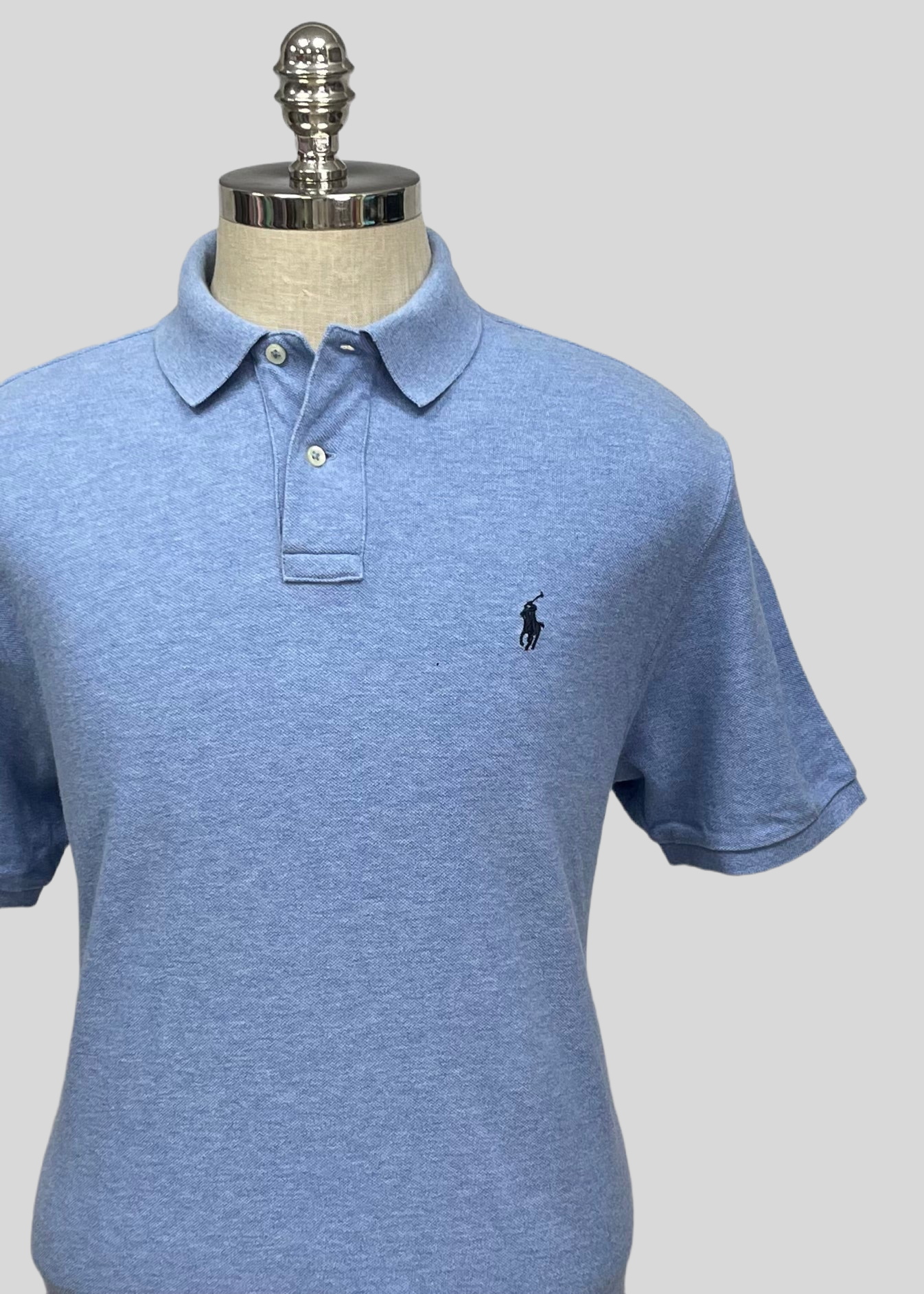 Camiseta Polo Ralph Lauren 🏇🏼color celeste Talla XL Entalle Custom Slim Fit