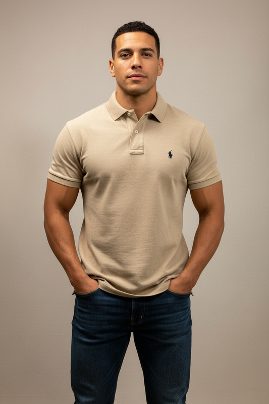 Camiseta Polo Ralph Lauren 🏇🏼color Kaki Talla L Entalle Regular