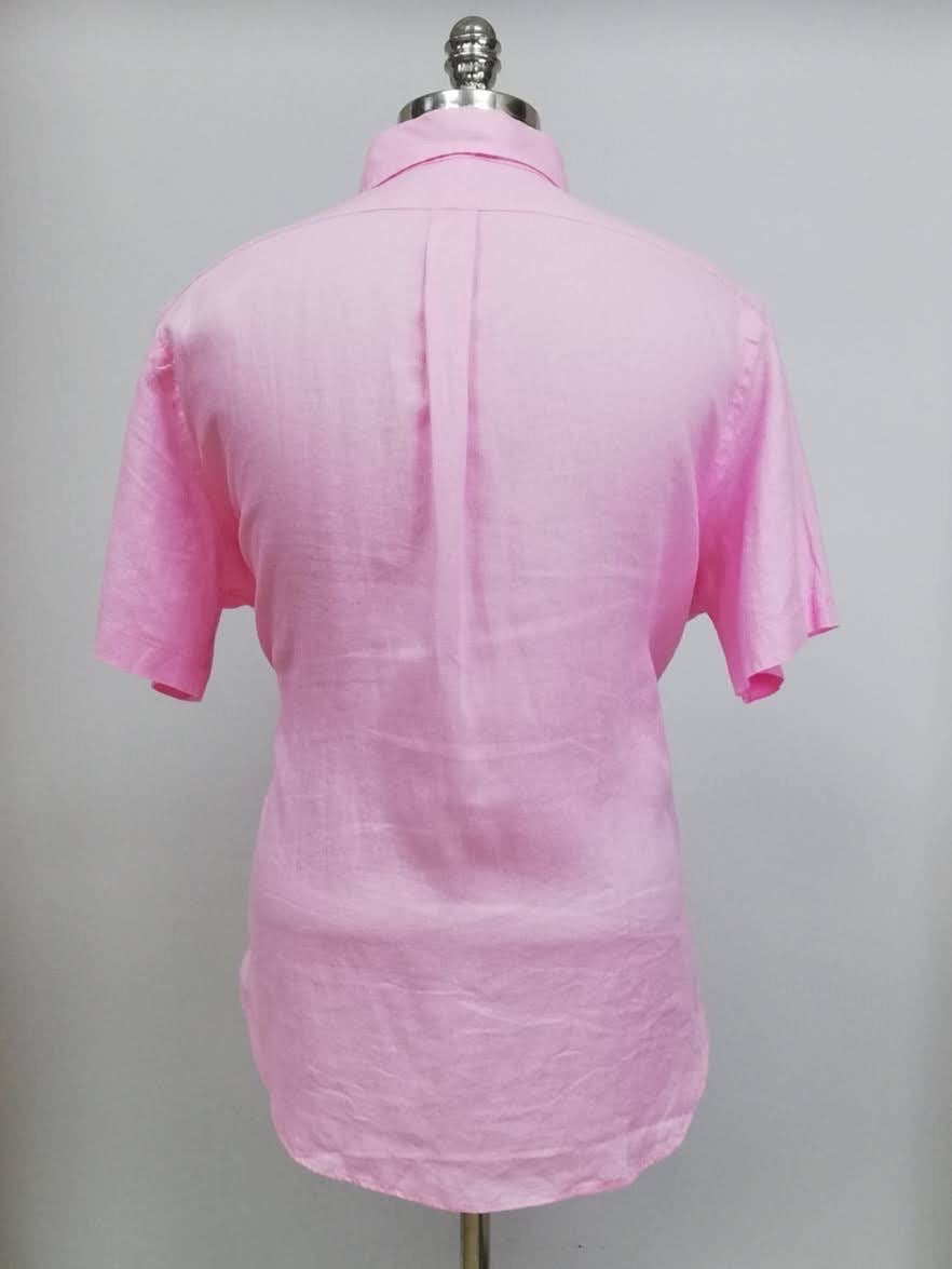 Camisa Polo Ralph Lauren 🏇🏼 de Lino en color rosado claro Talla XL Entalle Clásico