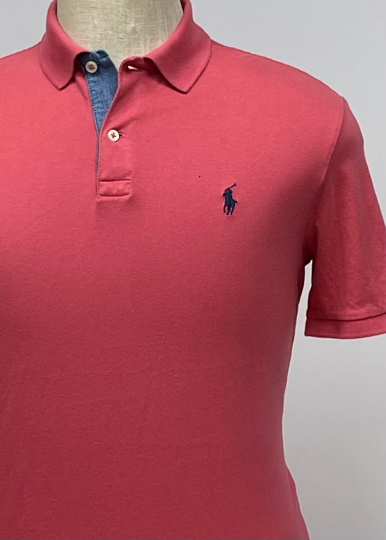 Camiseta Polo Ralph Lauren 🏇🏼 color rosado magenta Talla S Entalle Clásico