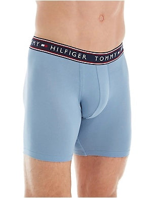 Paquete de 3 Boxer Briefs Tommy Hilfiger 🇺🇸 TH Comfort+ Tela Microfibra color azul, negro y celeste Talla S