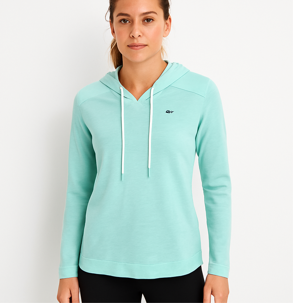 Camiseta de mujer con capucha Vineyard Vines 🐳 color turquesa con logo tradicional Talla XS
