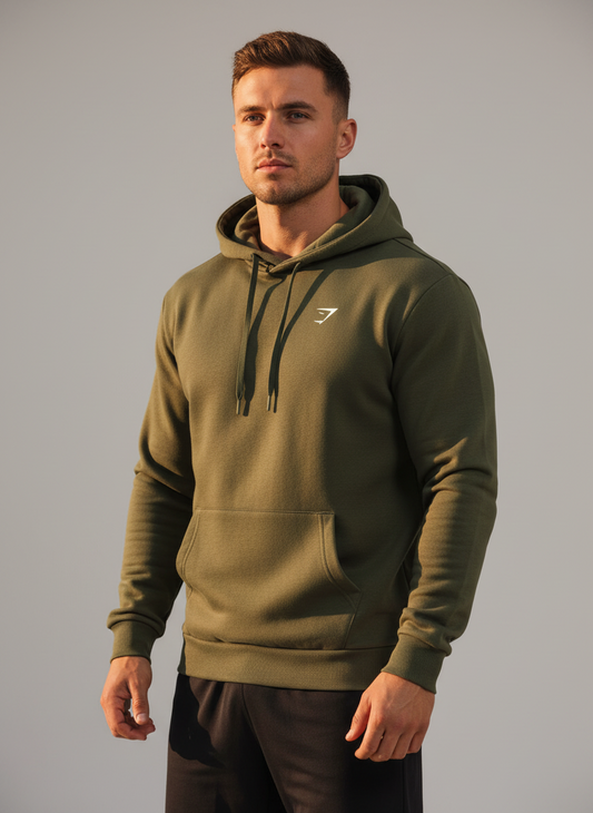 Sudadera Hoodie con capucha Gymshark 🏋🏽 color verde oscuro Talla S