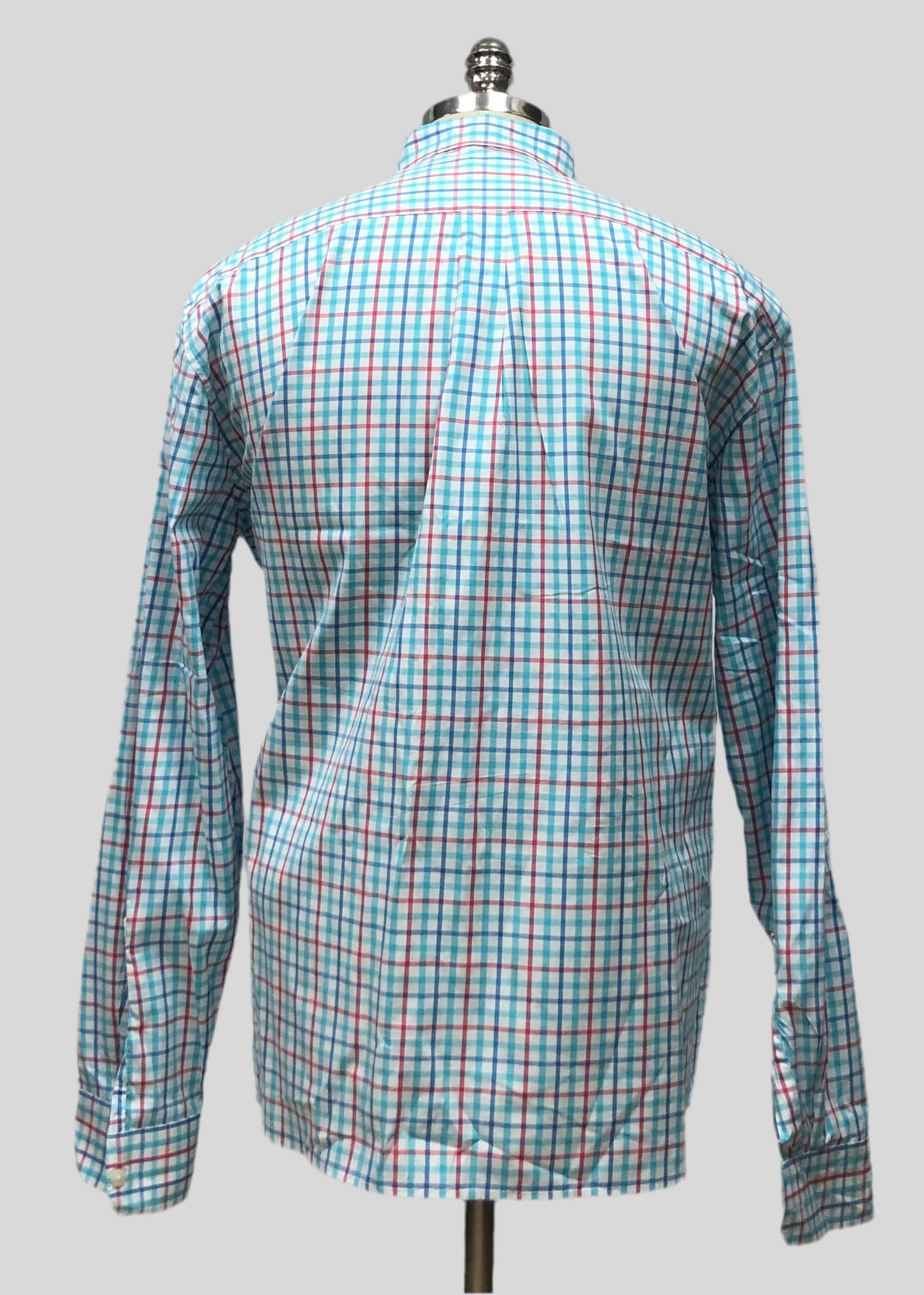 Camisa de botones Vineyard Vines 🐳 color blanco de cuadros en color rojo, turquesa y azul Talla XL Entalle Clasico