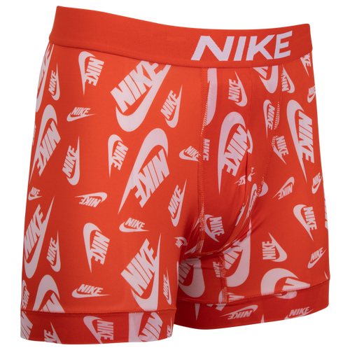 Calzoncillo tipo Boxer Nike Essential Micro - Tela dry-fit en color naranja y diseño de logo Talla XL
