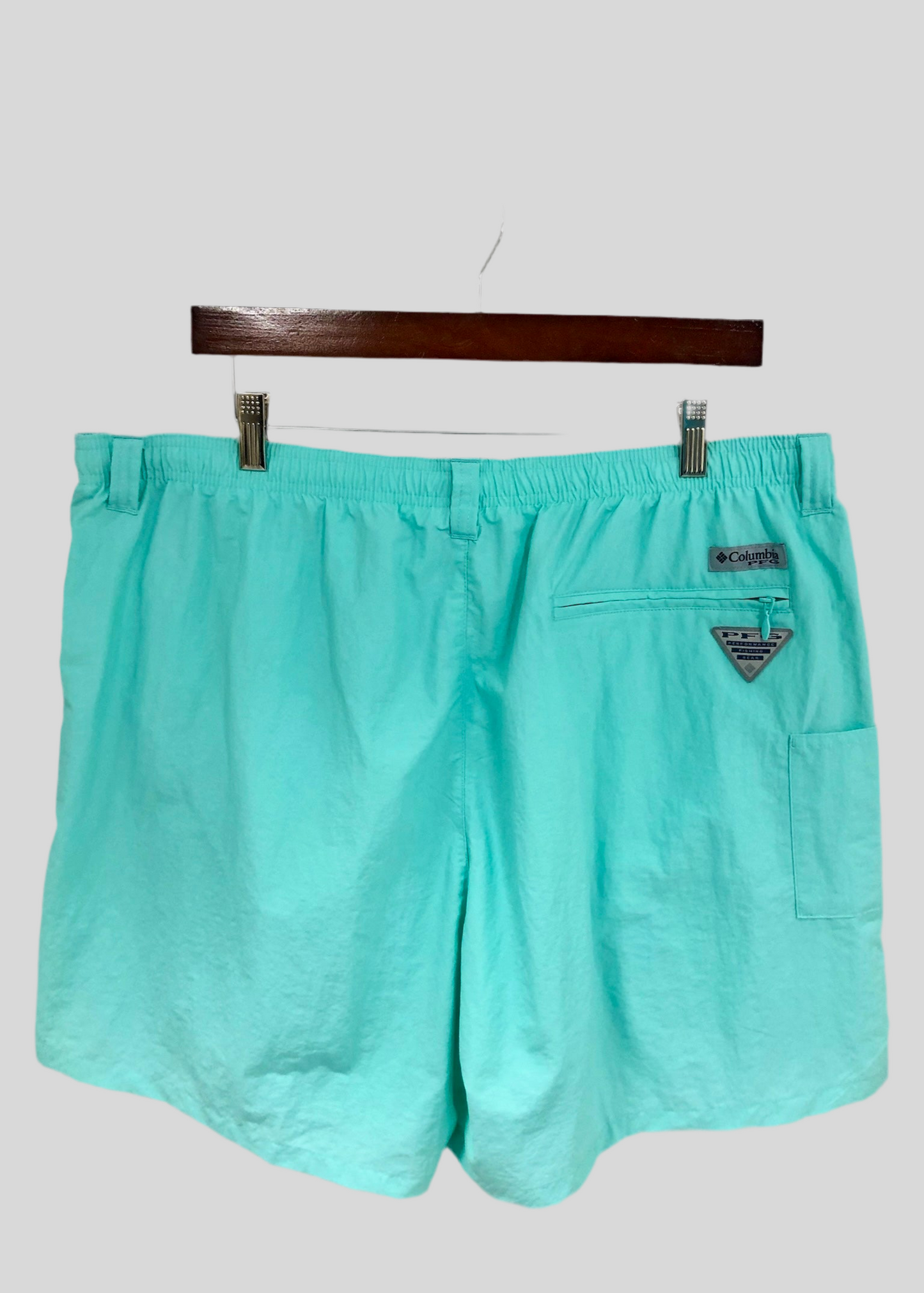 Short de baño Columbia, color turquesa claro, talla M y XL