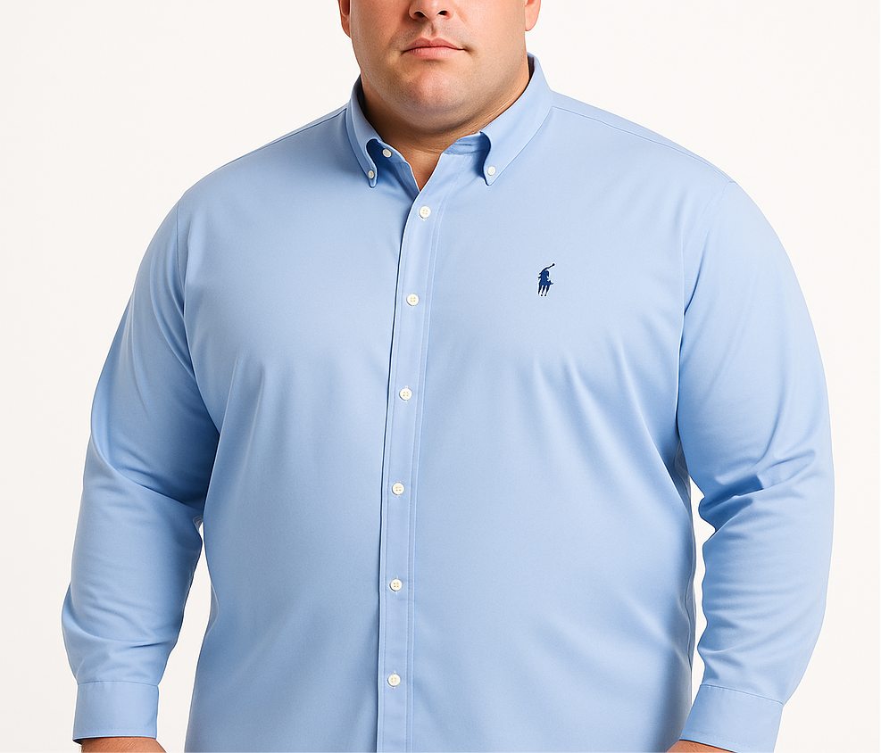 Camisa de botones Polo Ralph Lauren 🏇🏼 Performance en color celeste Talla XXL Entalle Clásico
