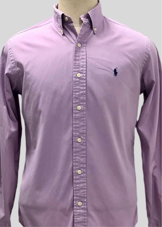 Camisa de botones Polo Ralph Lauren 🏇🏼  en color lila Talla S Entalle Clásico (ver descripción)