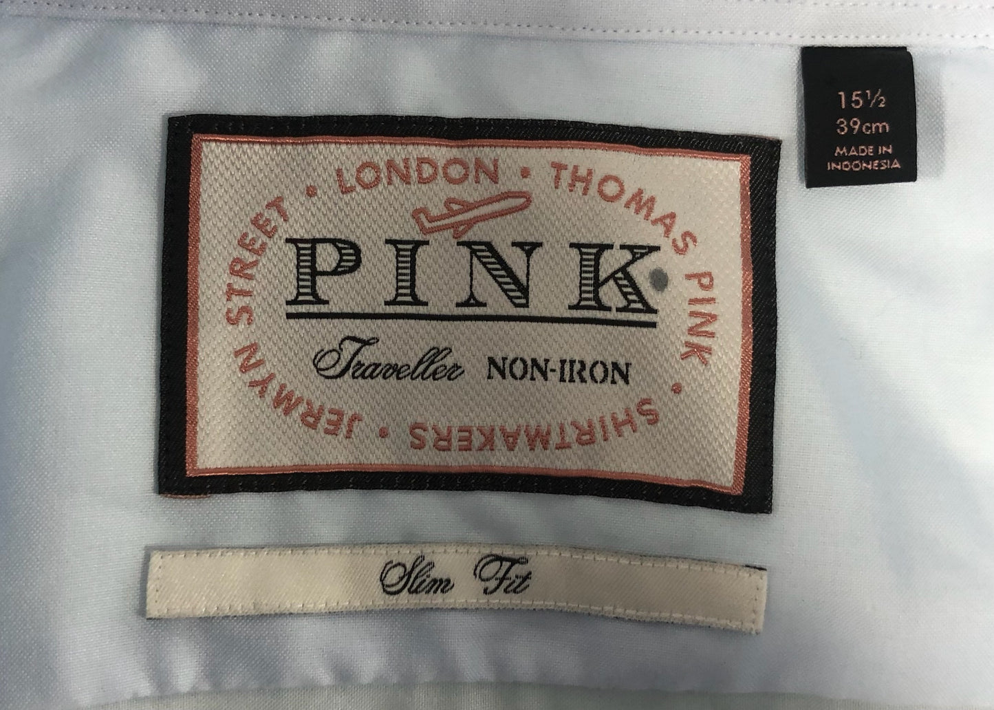 Camisa de botones Thomas Pink 🇬🇧 celeste claro Talla M Entalle Regular