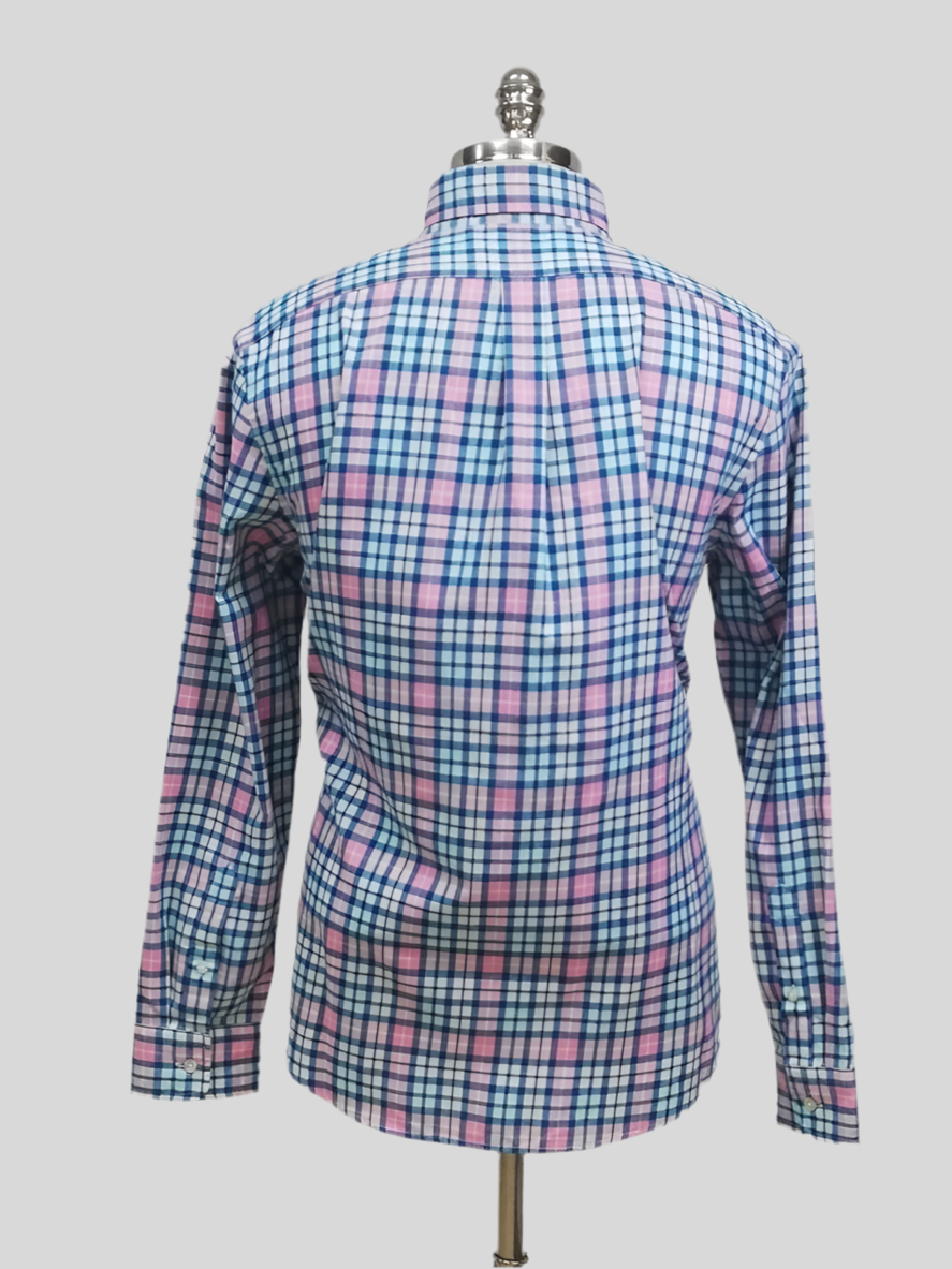 Camisa de botones Vineyard Vines 🐳 de cuadros en color rosado, azul y celeste Talla L Entalle Slim Fit (ver descripción)
