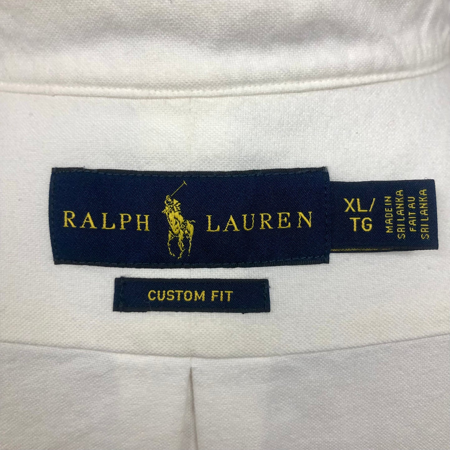 Camisa de botones Polo Ralph Lauren 🏇🏼 Oxford en color blanco Talla XL Entalle Custom Fit