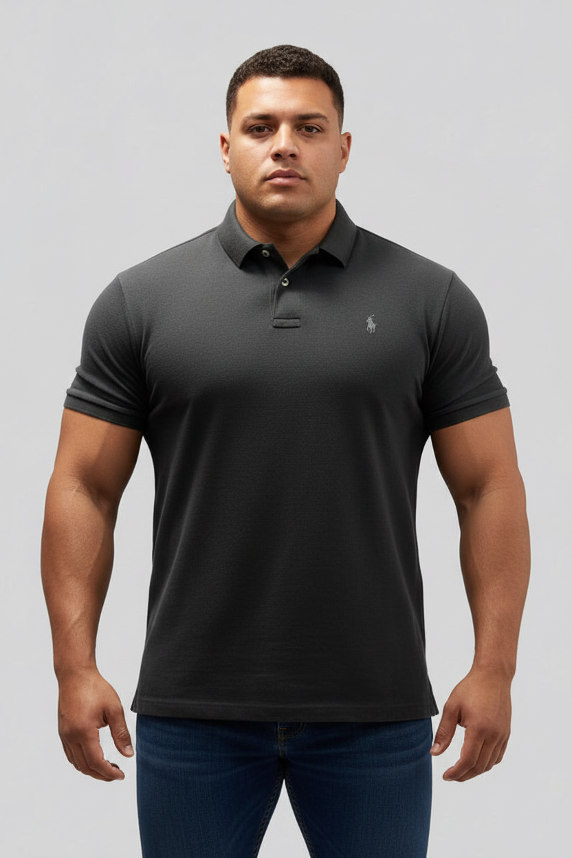 Camiseta Polo Ralph Lauren 🏇🏼 color gris oscuro Talla XL Entalle Clásico
