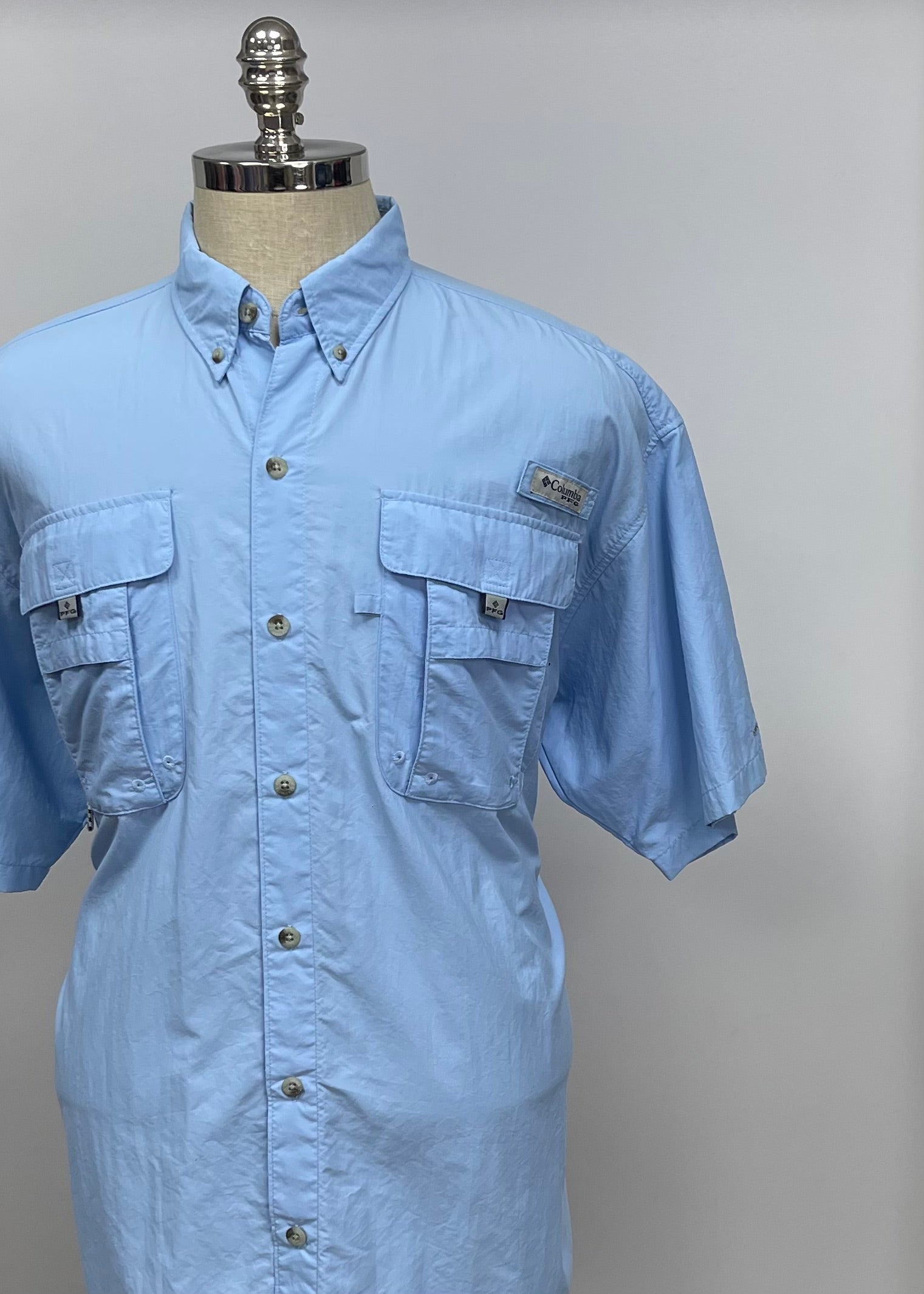 Camisa columbia celeste sale