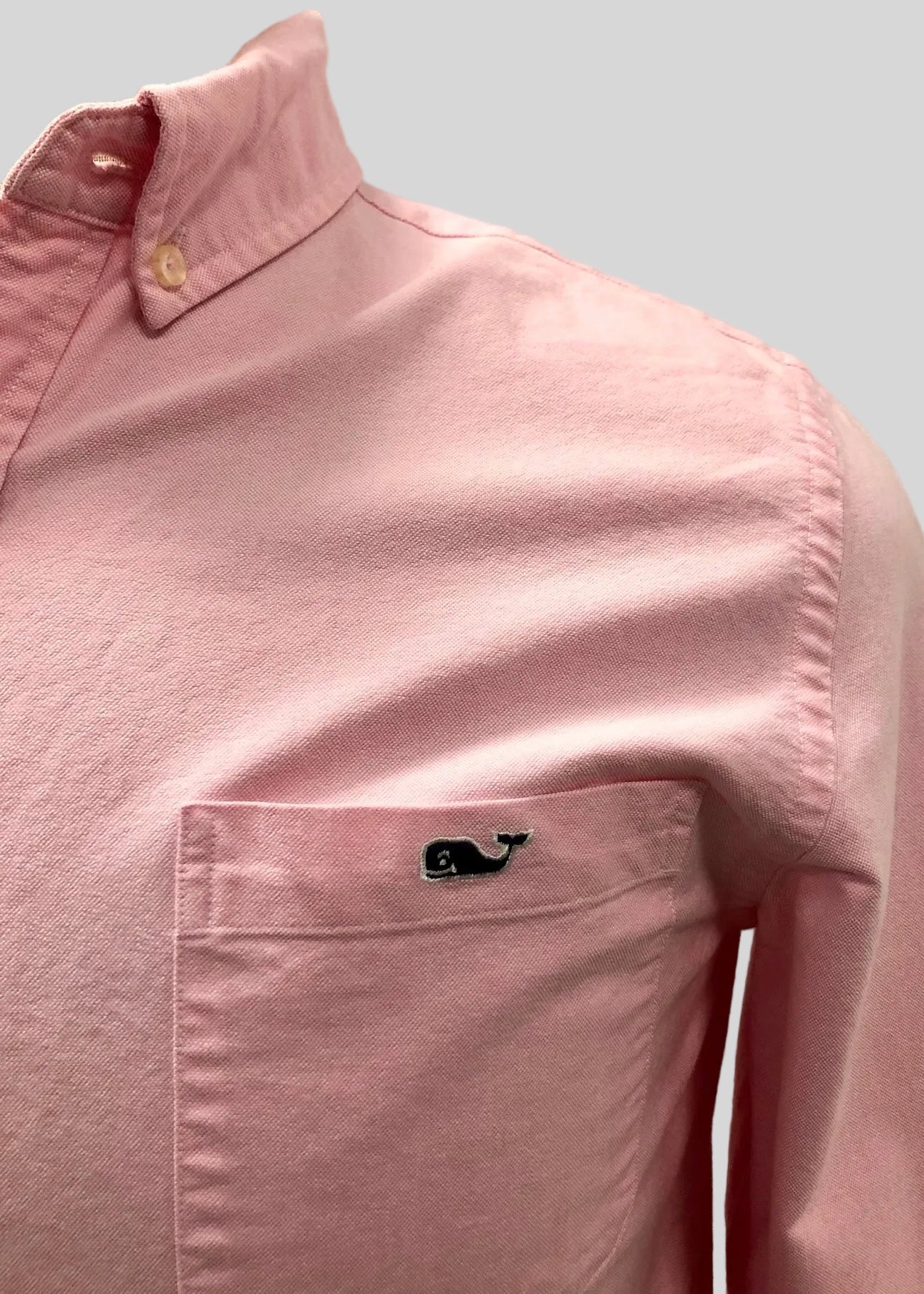 Camisa de botones Vineyard Vines 🐳 Oxford Color rosado claro Talla S Entalle Slim Fit (ver descripción)