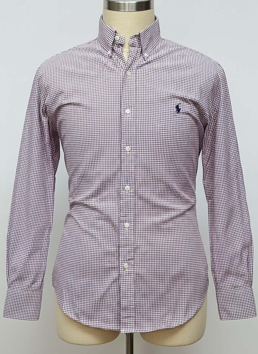 Camisa Polo Ralph Lauren 🏇🏼 Color blanco de cuadros en color azul y rojo Talla XXL Entalle Slim Fit