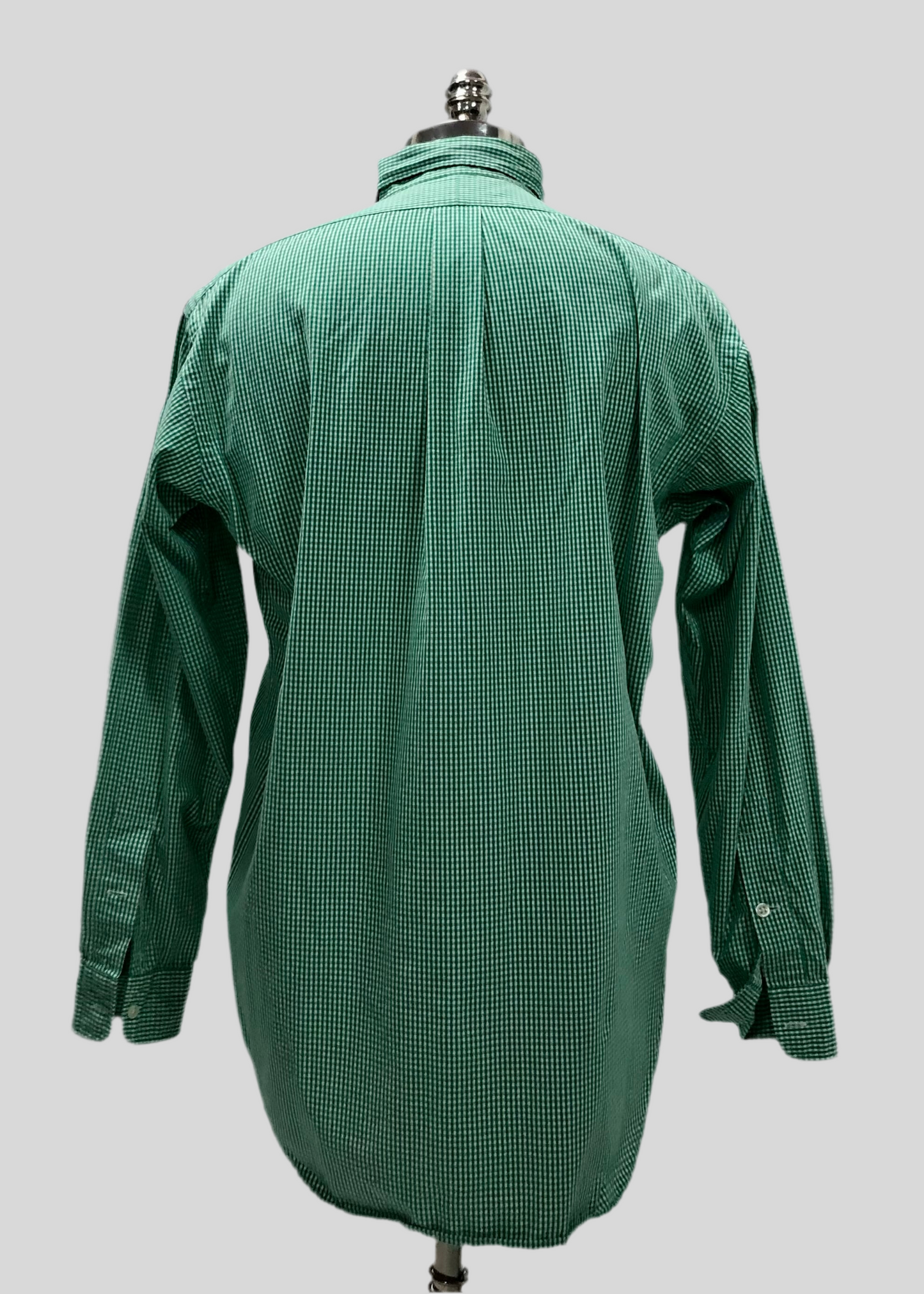 Camisa Polo Ralph Lauren 🏇🏼 con patron de cuadros gingham verde y blanco Talla M Entalle Regular