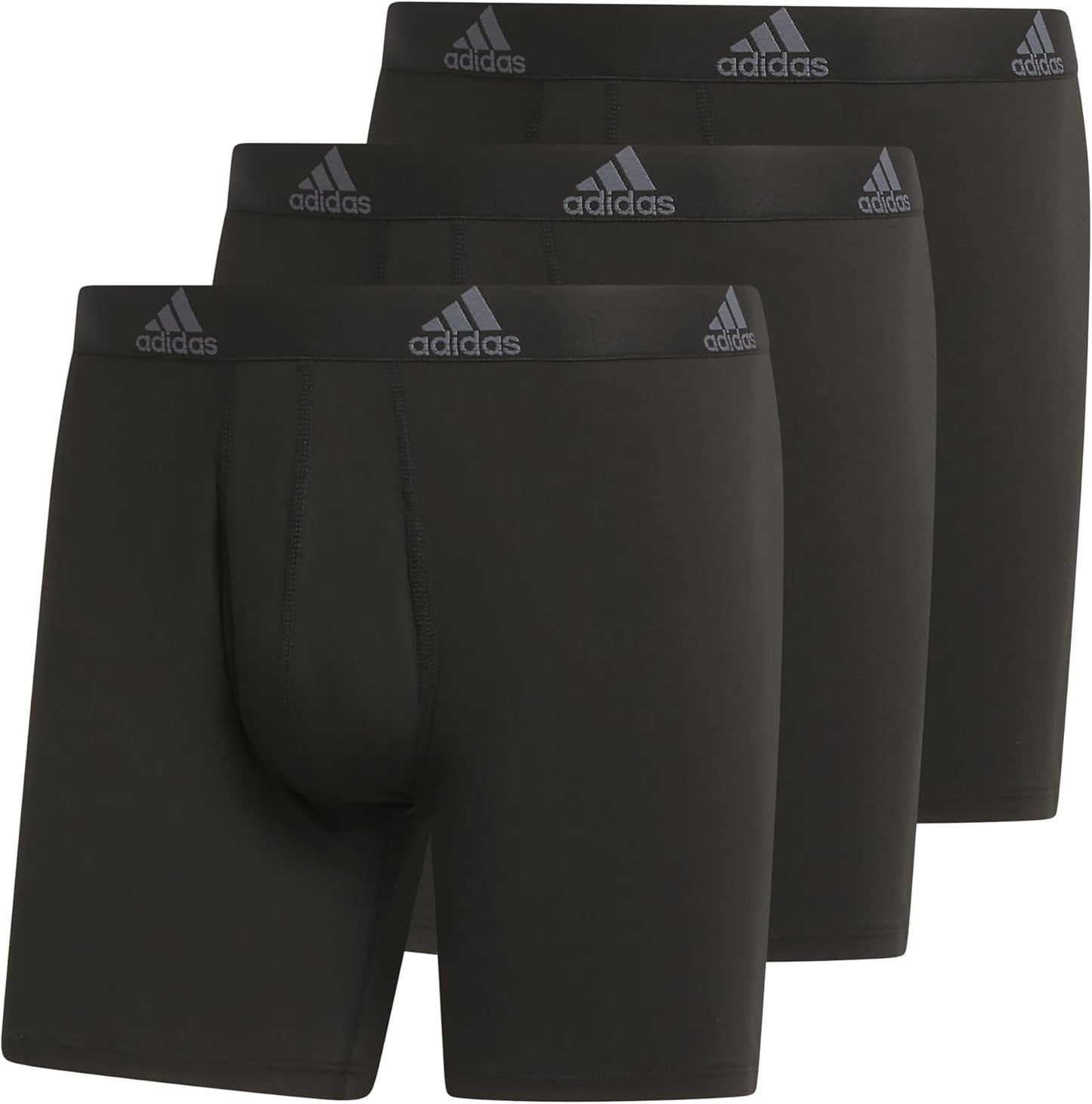 Combo de 3 Boxers Briefs Adidas Tela Performance Stretch color Negro Talla M