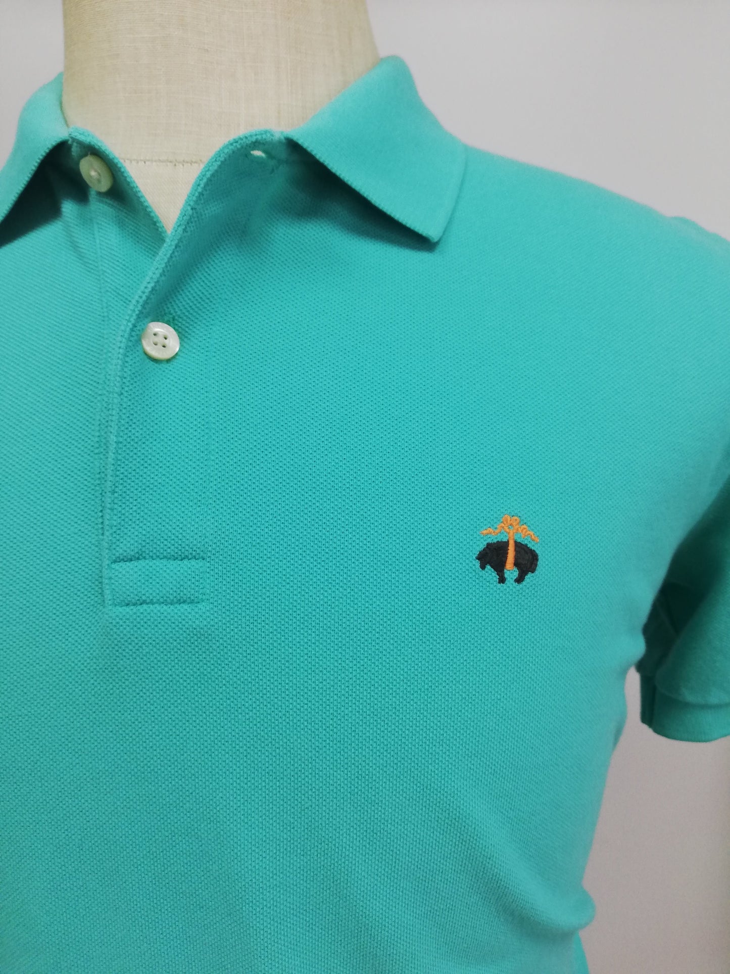 Camiseta Polo Brooks Brothers 🐑 color verde Talla M Slim Fit