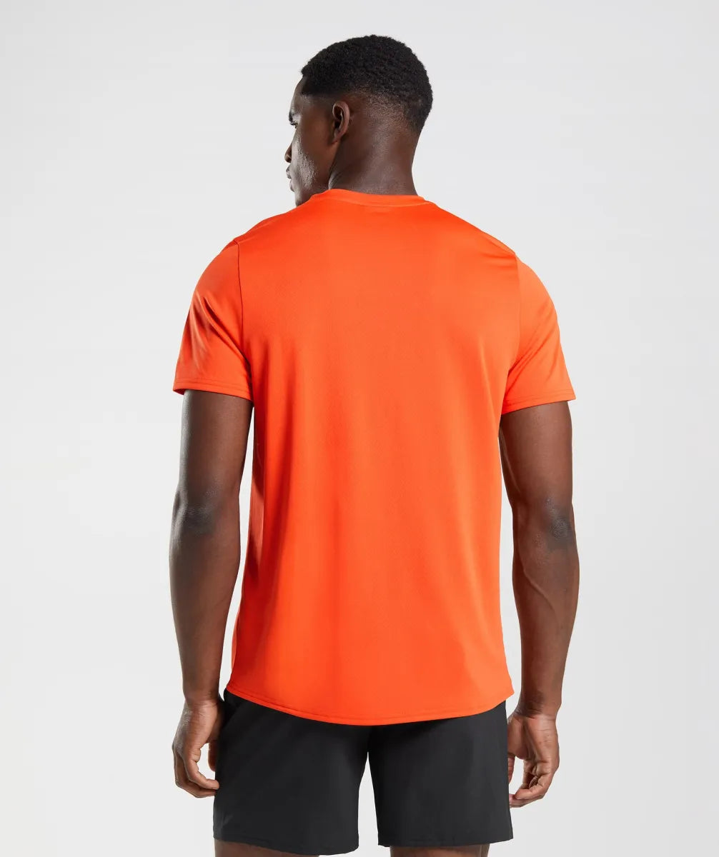 Camiseta de entrenamiento cuello redondo Gymshark 🏋🏽 color naranja manga corta Talla M