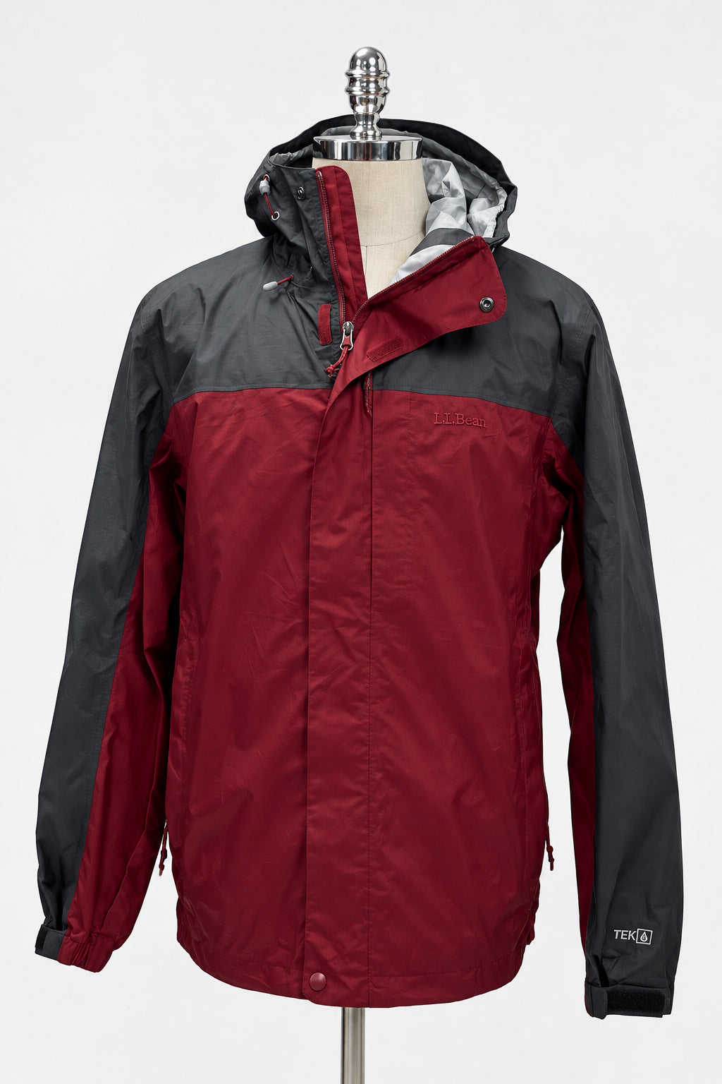 Jacket L.L.Bean ⛰️ color rojo y gris oscuro con zíper completo Talla L