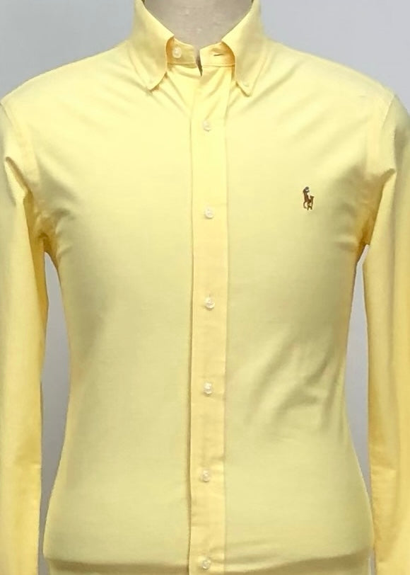 Camisa de botones Polo Ralph Lauren 🏇🏼 Oxford en color amarillo claro Talla S Entalle Slim Fit