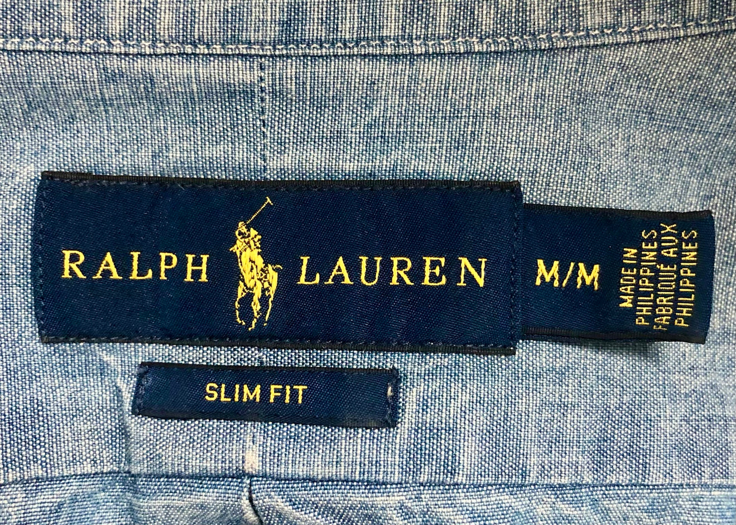 Camisa de botones Polo Ralph Lauren 🏇🏼 De jeans en color celeste Talla M Entalle Slim Fit