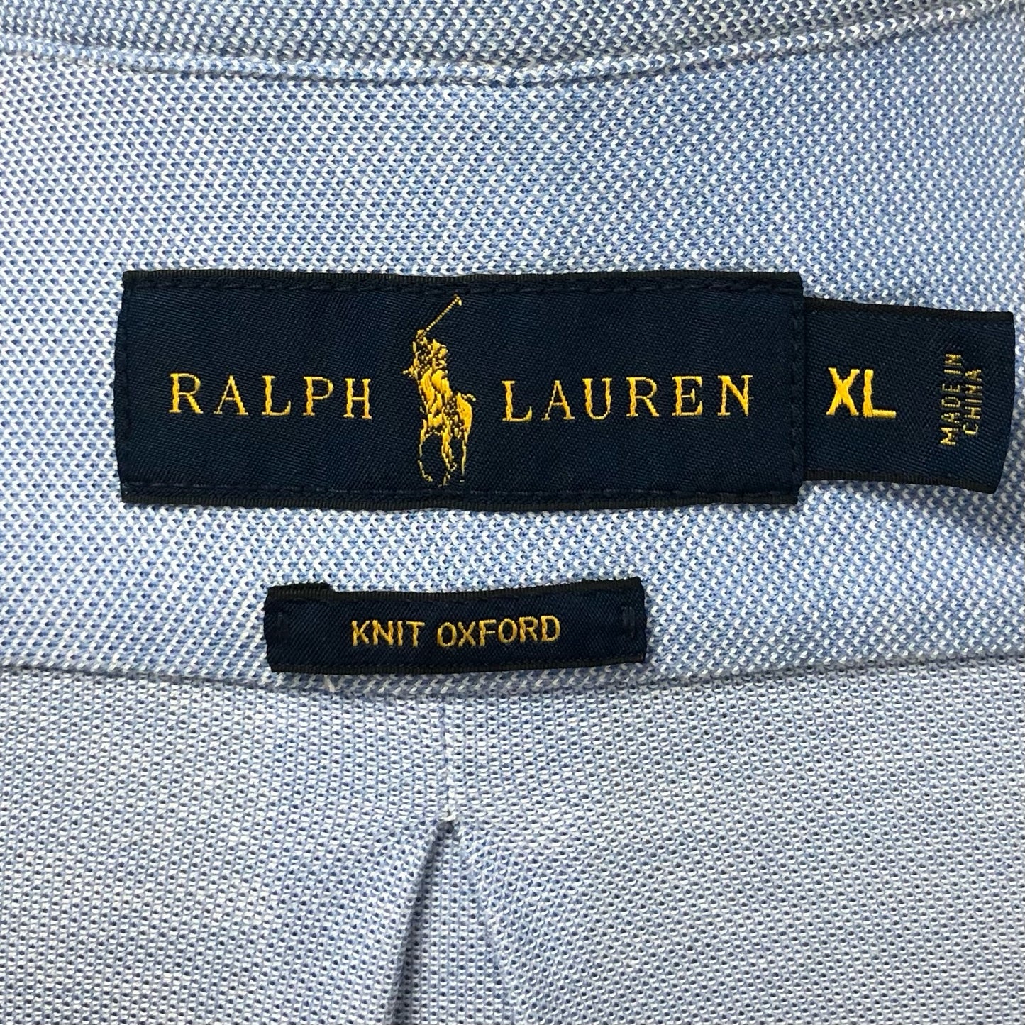 Camisa Polo Ralph Lauren 🏇🏼 Tela camiseta (Knit Oxford) color celeste Talla XL Entalle Regular (ver descripción)