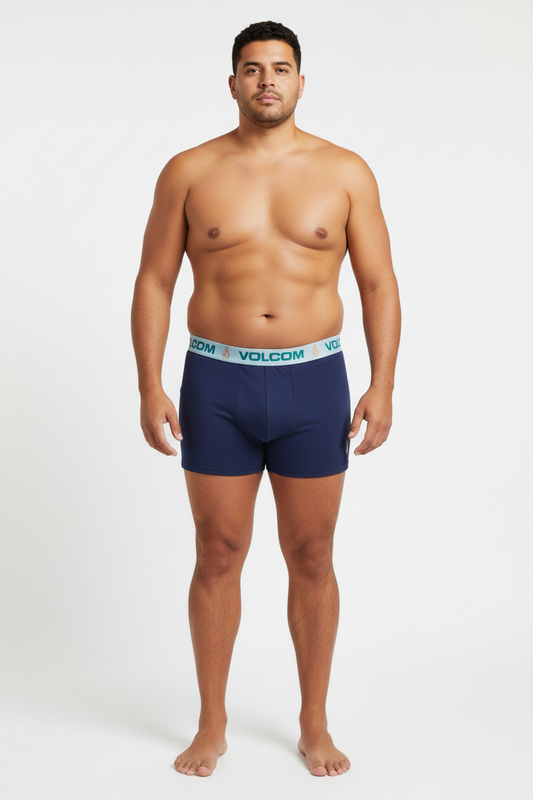 Boxers Briefs Volcom 🏄🏽‍♂️ Tela Performance color azul navy y cintura celeste Talla XL
