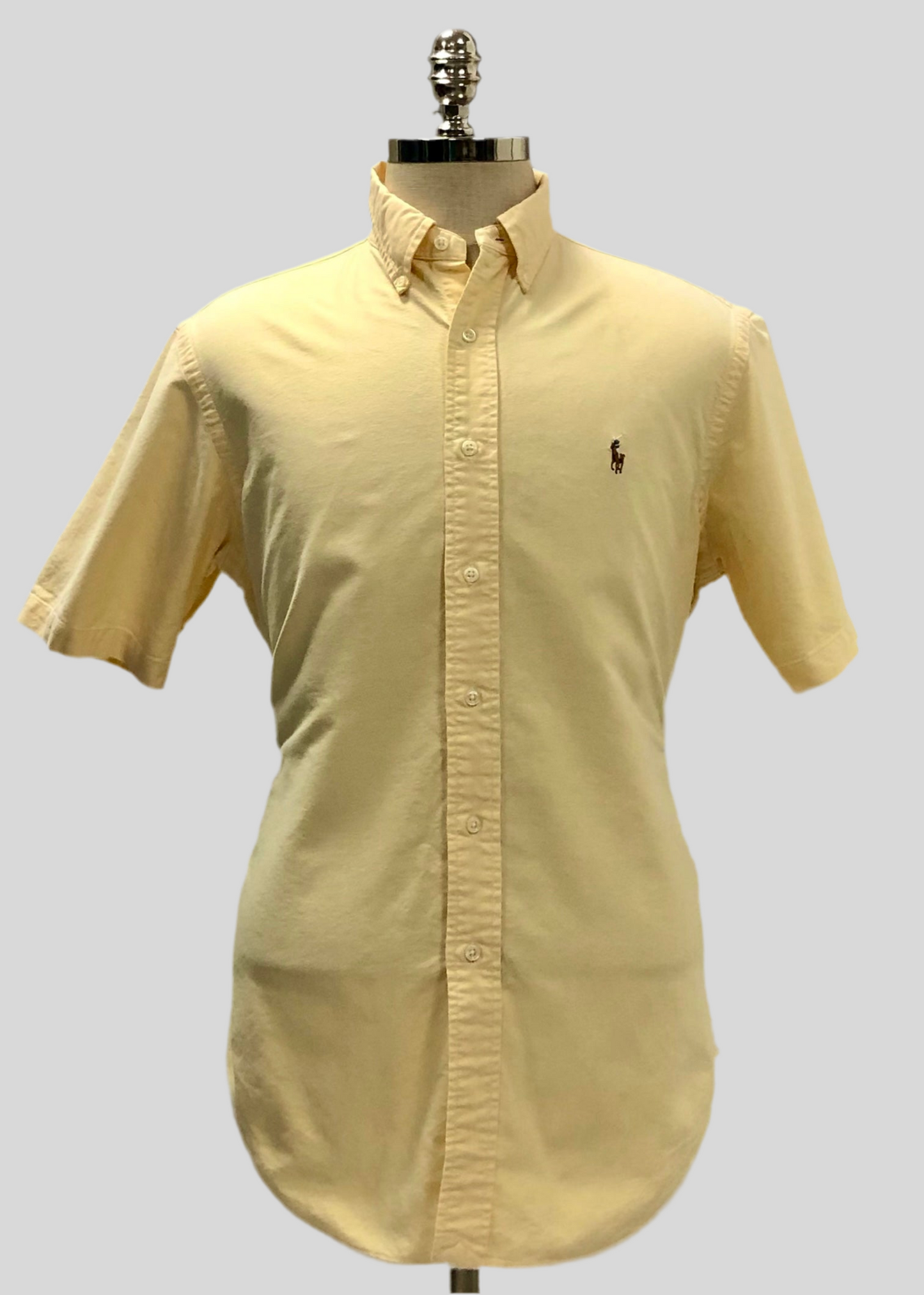 Camisa de botones Polo Ralph Lauren 🏇🏼 Oxford en color amarillo claro Talla M Entalle Clásico