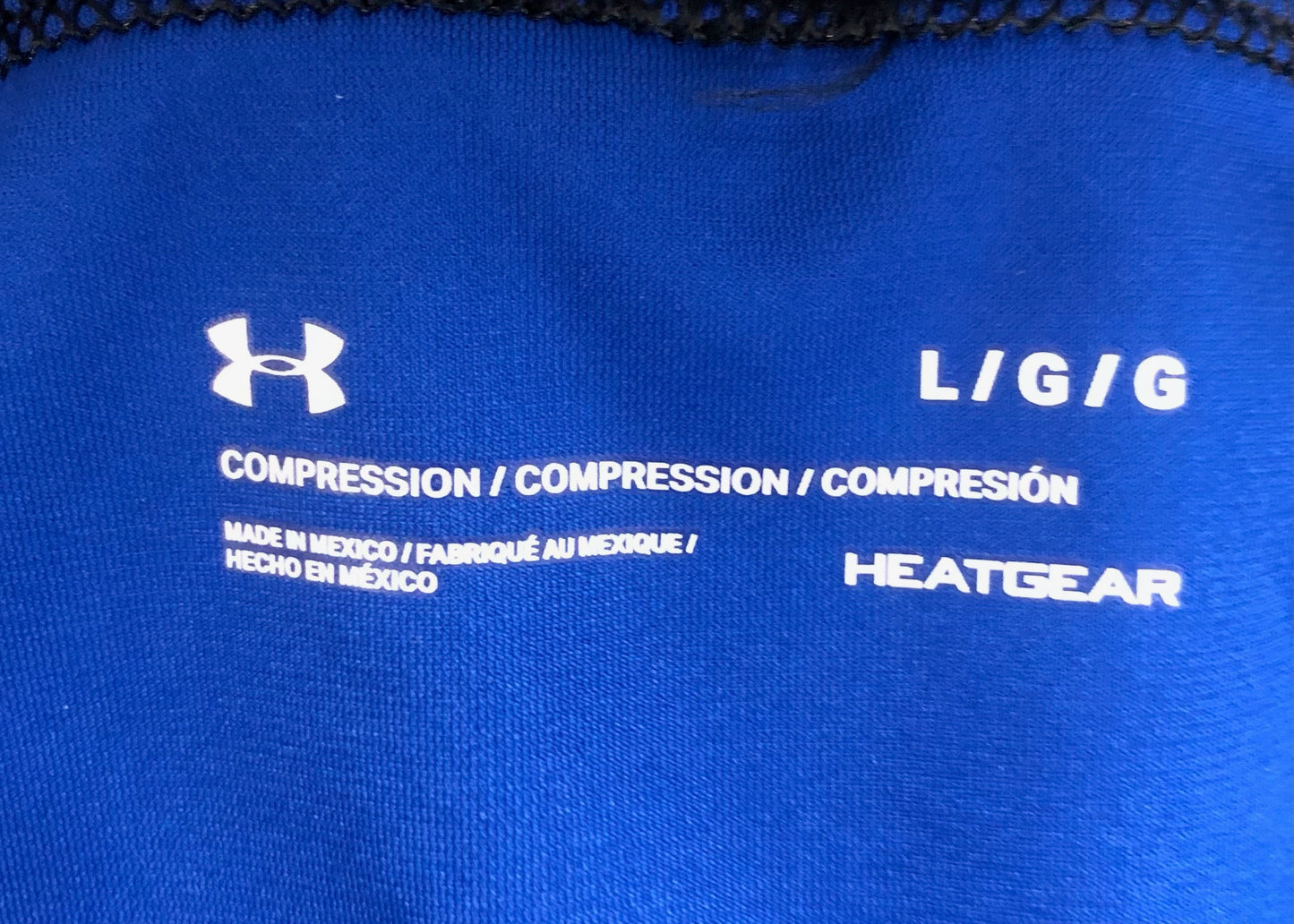 Malla de entrenamiento licra Under Armour 🏋🏽 Pro Dri-FIT 3/4 para hombre en Color azul y cintura negro Talla L