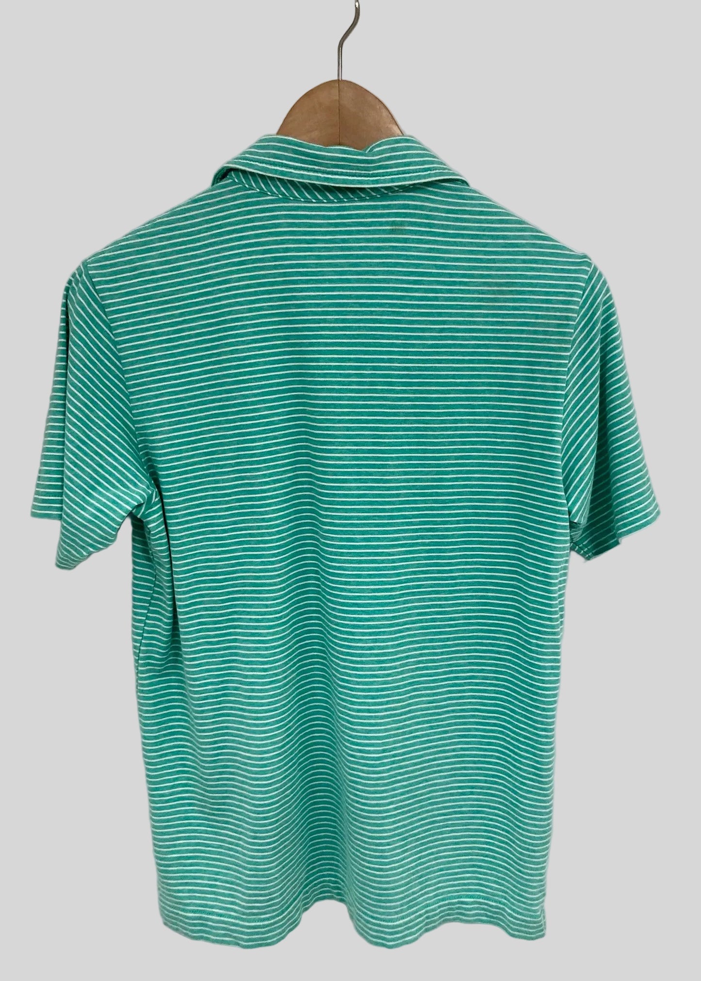 Camiseta Polo de niño Vineyard Vines 🐳 Pima con rayas en turquesa y blanco Talla L Entalle Regular